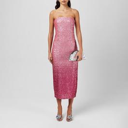 LoveshackFancy Stasia Sequined Ombré Midi Dress