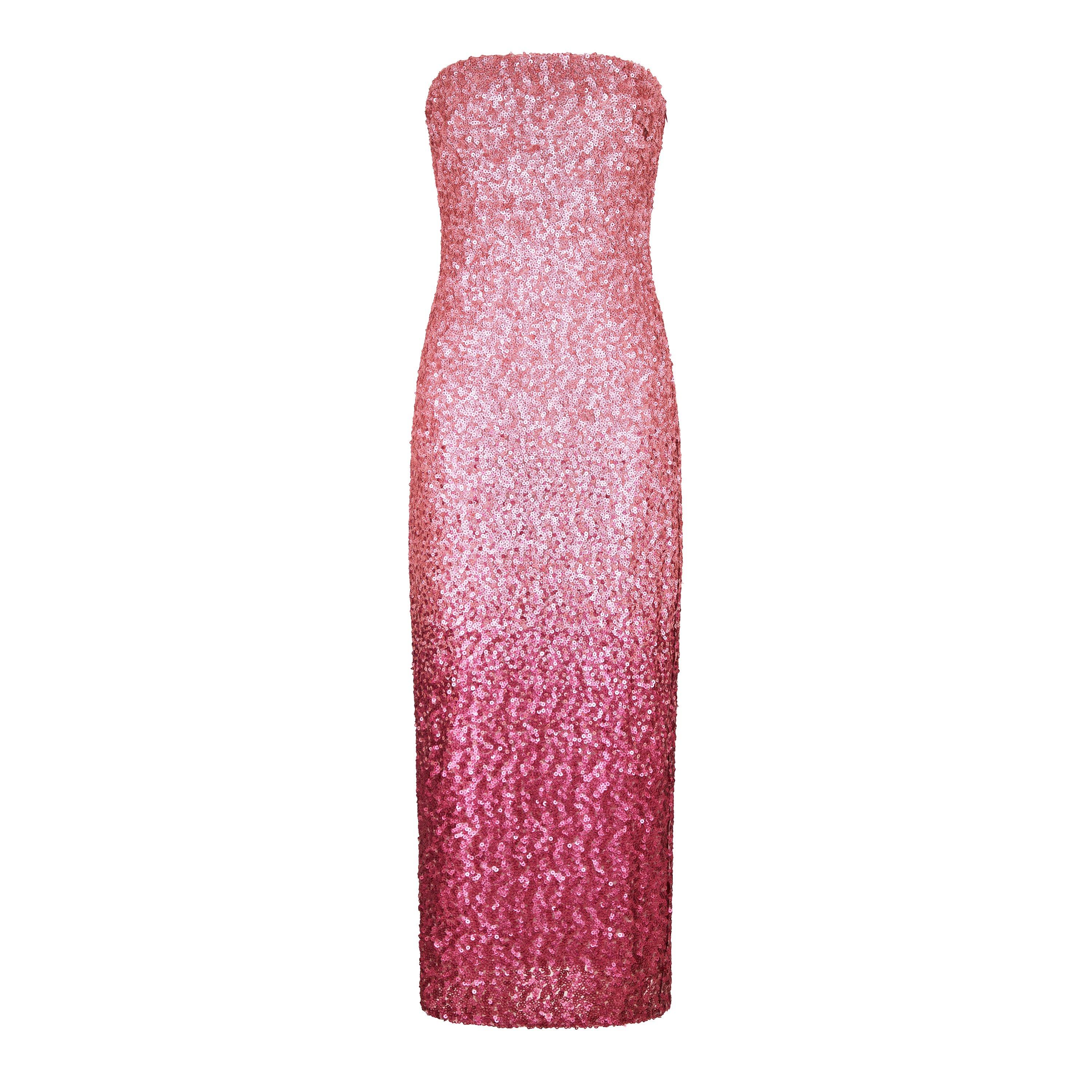 Pink Ombre - LoveshackFancy - Women's Stasia Sequined Ombré Maxi Dress - 5