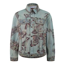 Off White Tapestry Denim Jacket