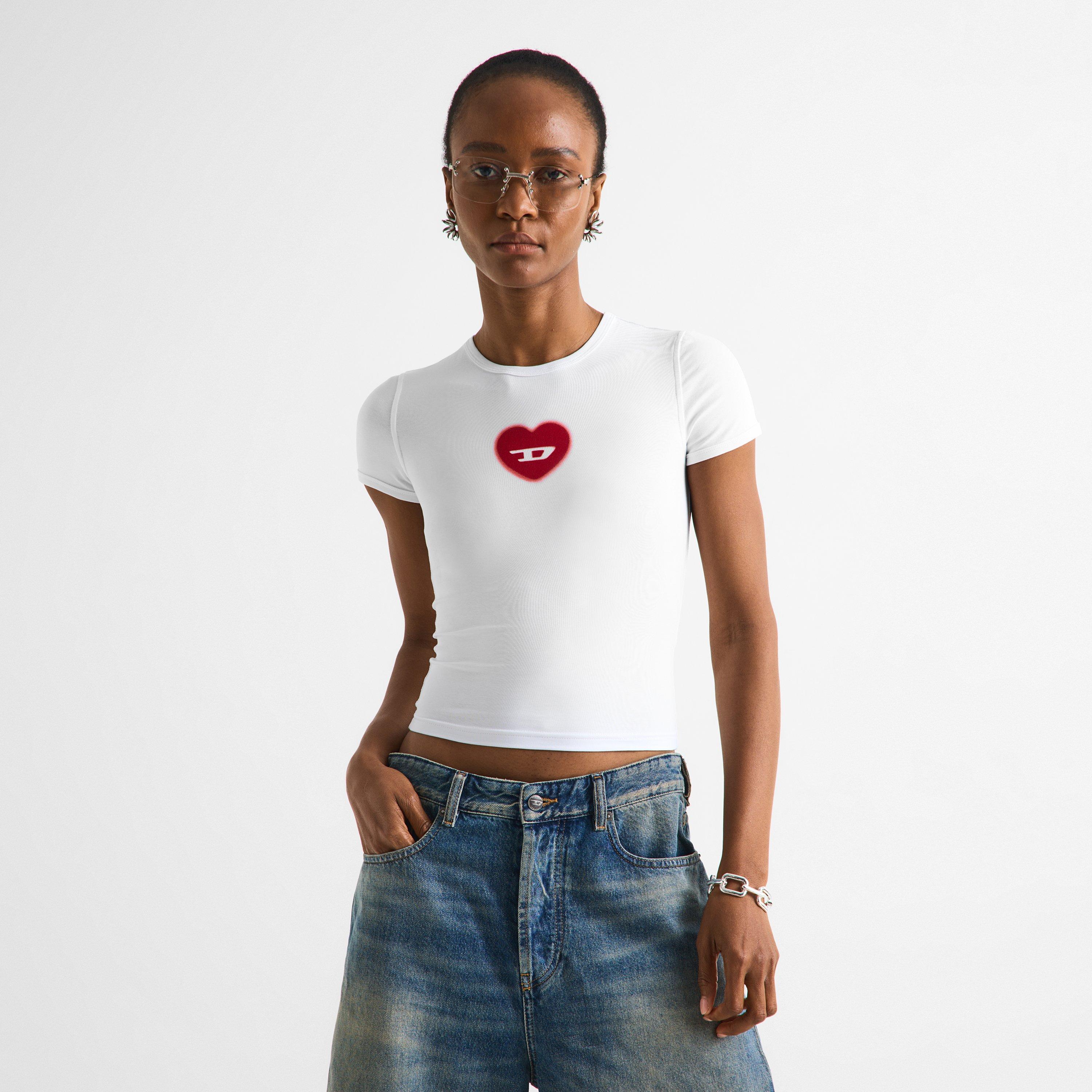 White - Diesel - Women's Baby Tees - 3