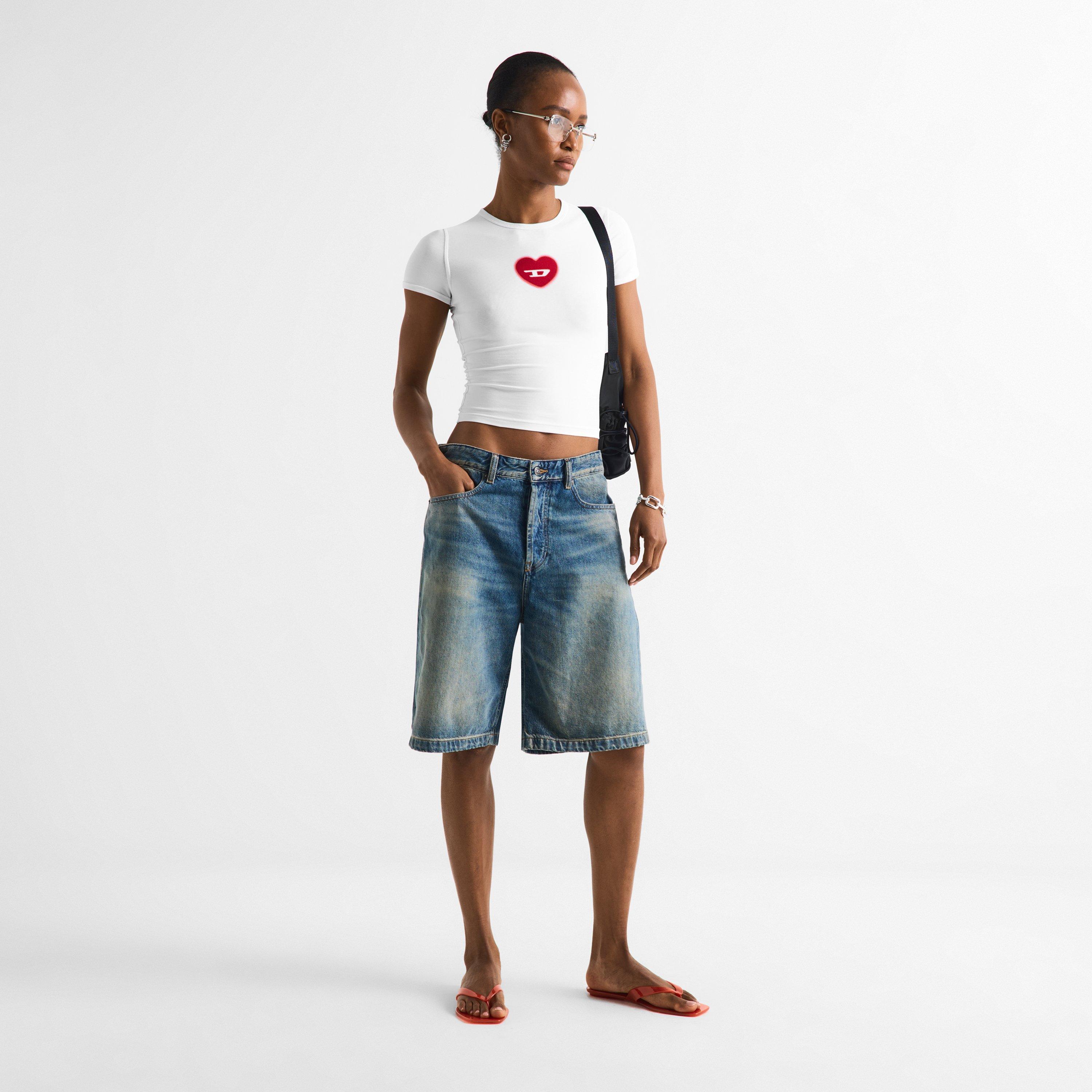 White - Diesel - Women's Baby Tees - 6
