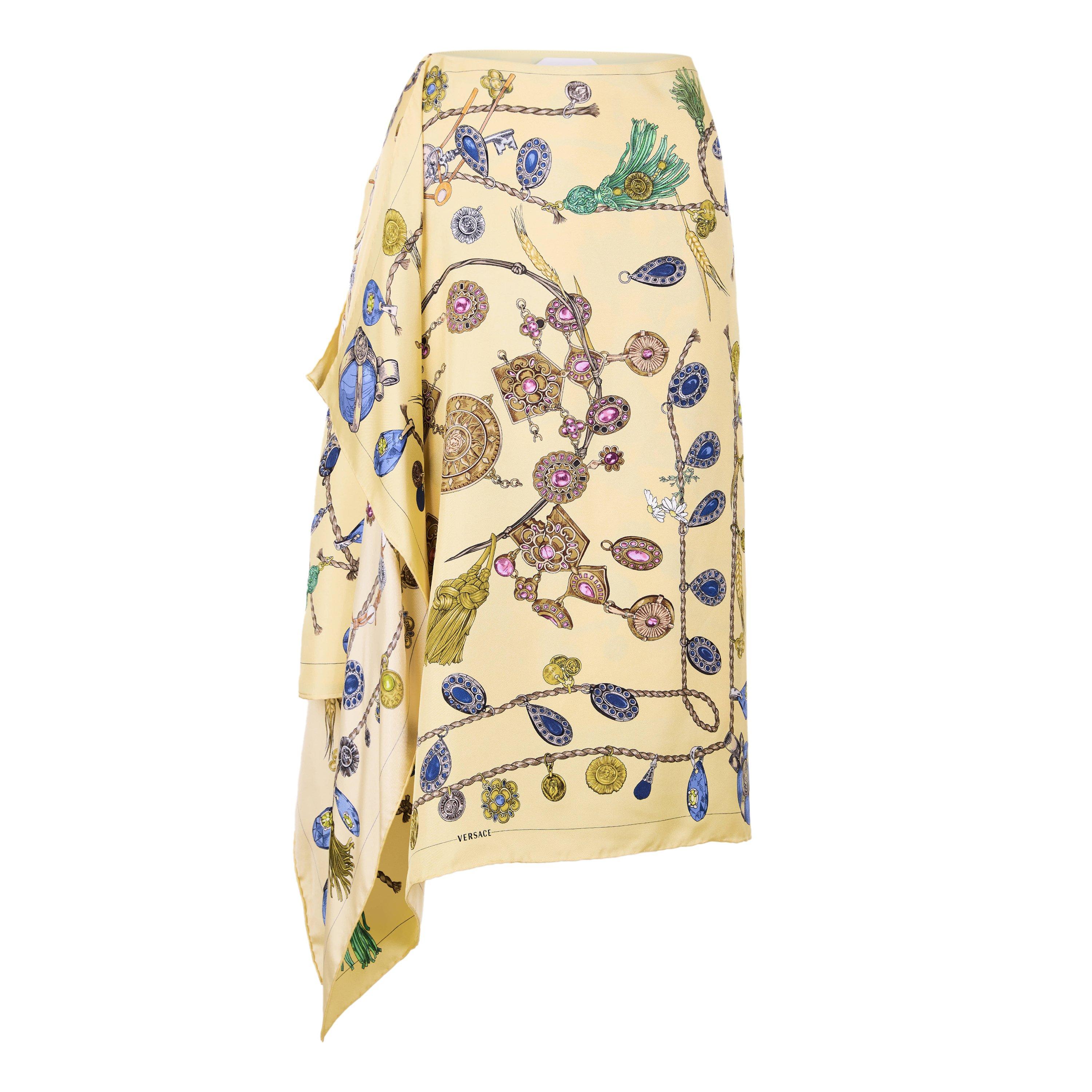 Yellw Ivry Brwn - Versace - Versace Silk Drape M Ld64 - 1