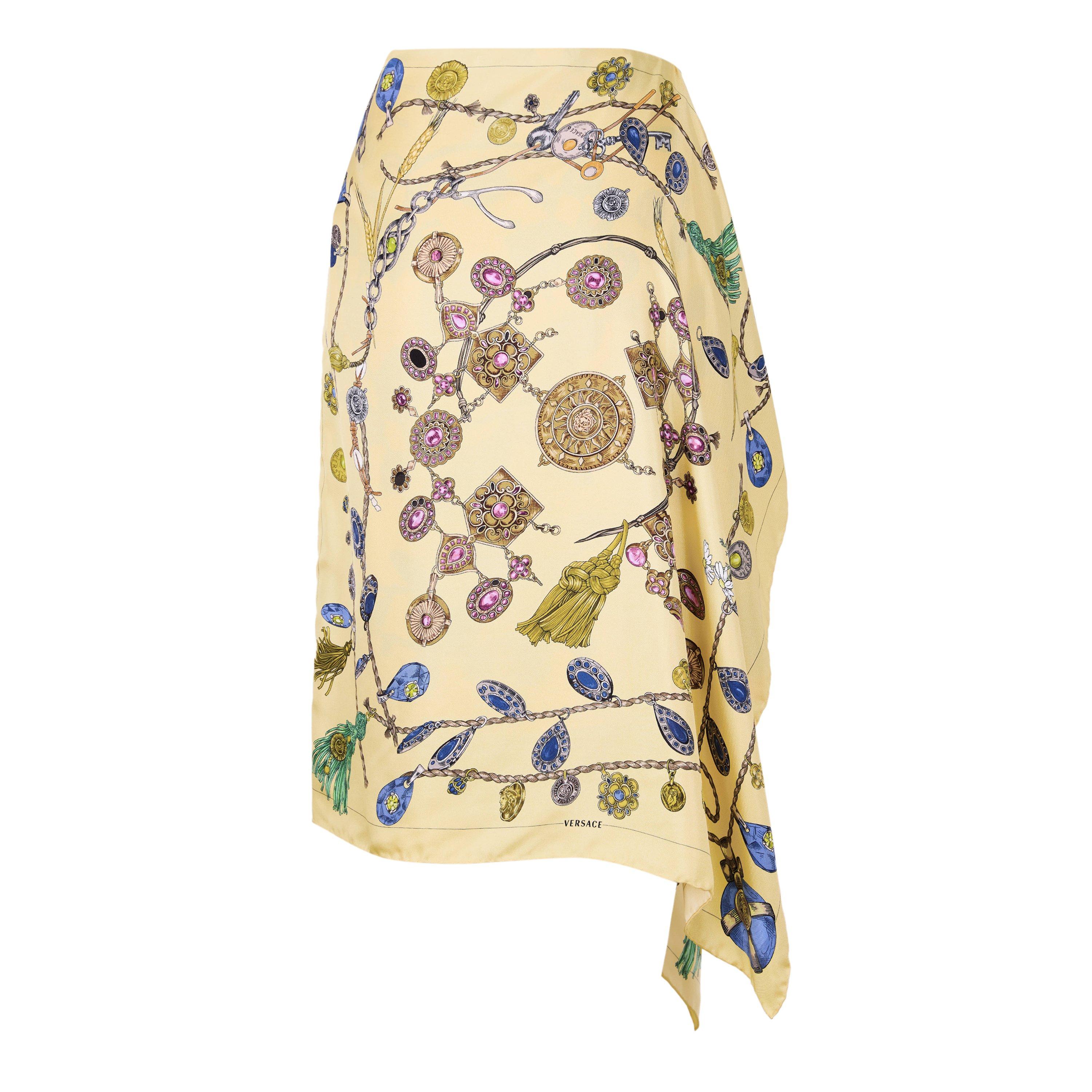 Yellw Ivry Brwn - Versace - Versace Silk Drape M Ld64 - 2