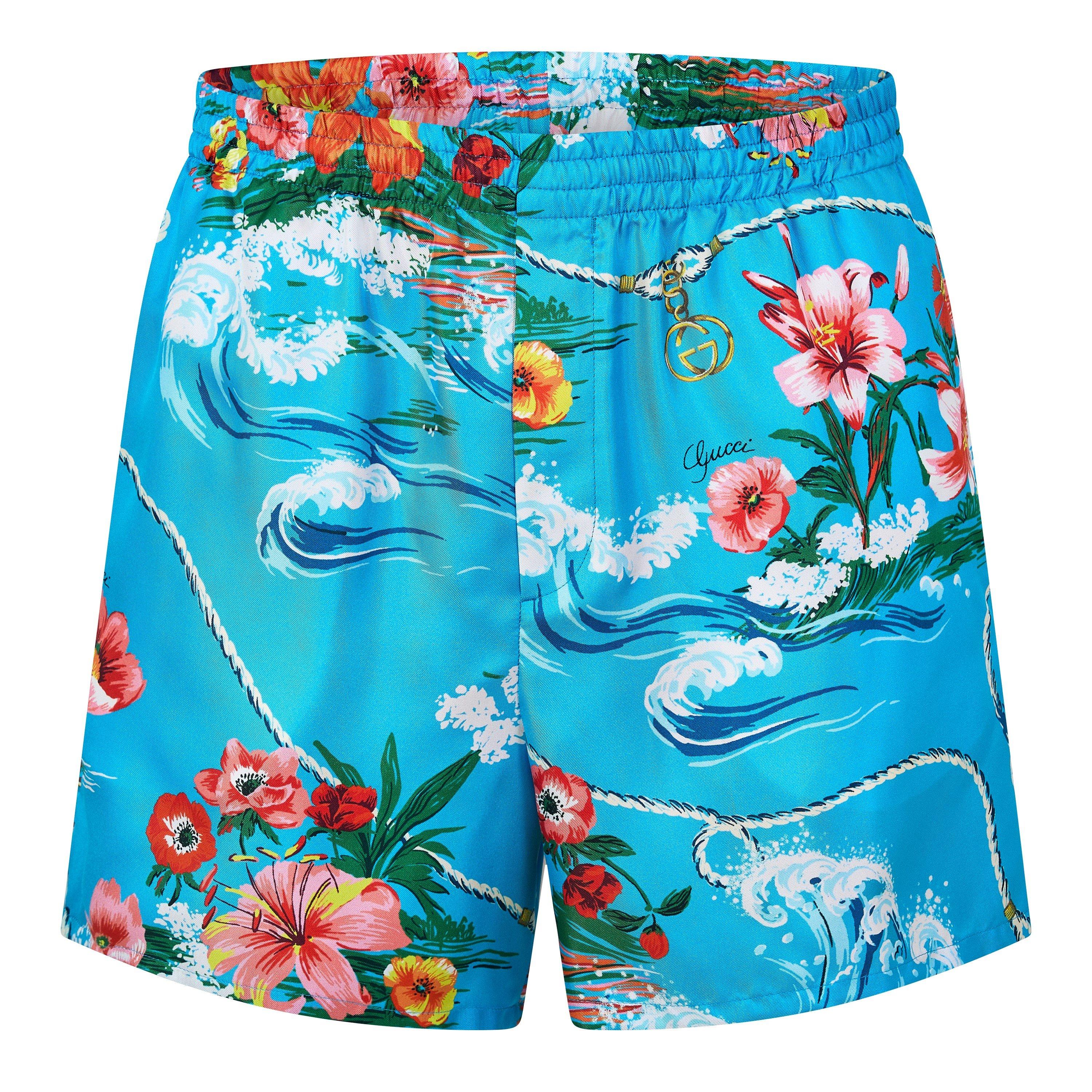 Azure/Pink/Mc - Gucci - Gucci Tropic Flora S Sn63 - 1