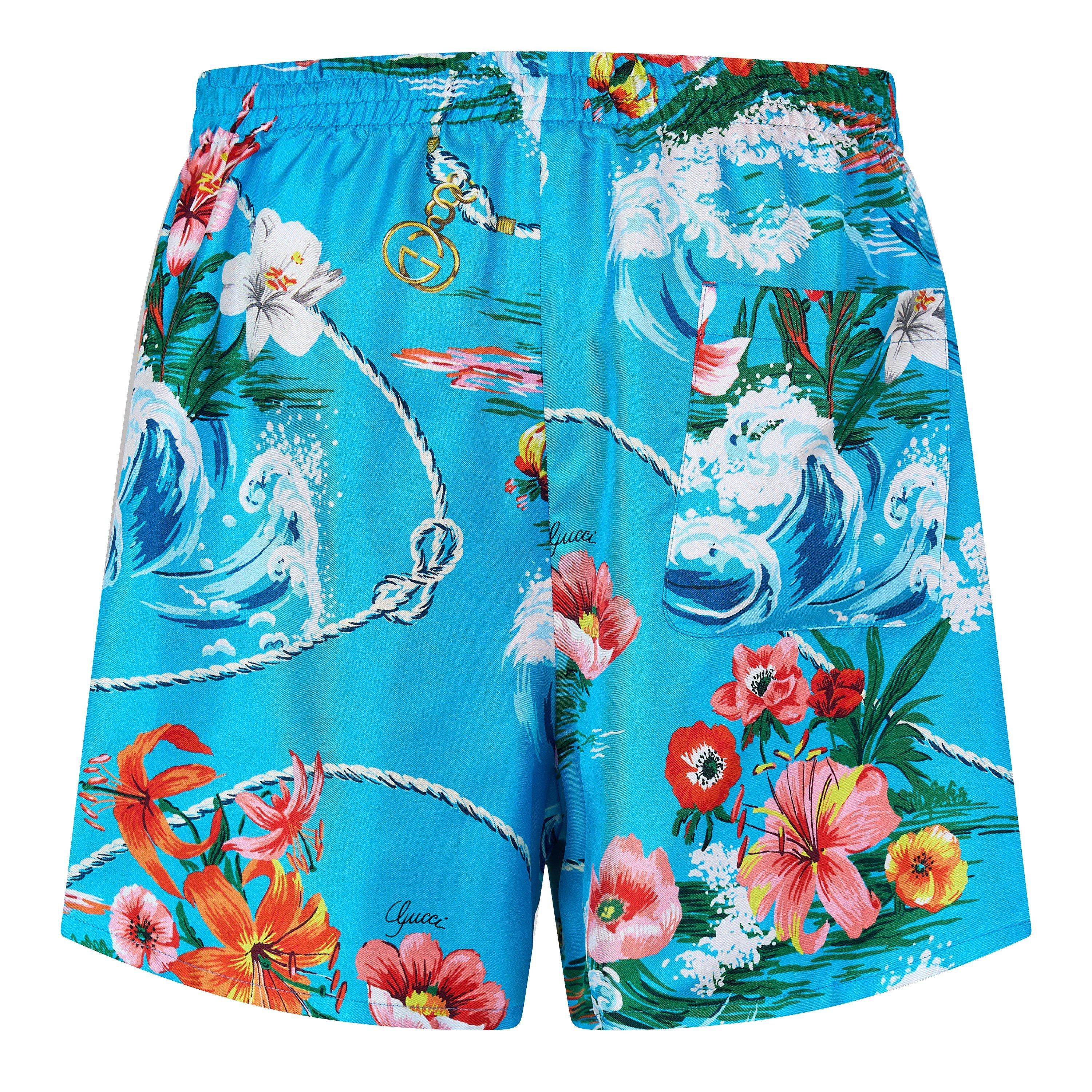 Azure/Pink/Mc - Gucci - Gucci Tropic Flora S Sn63 - 2
