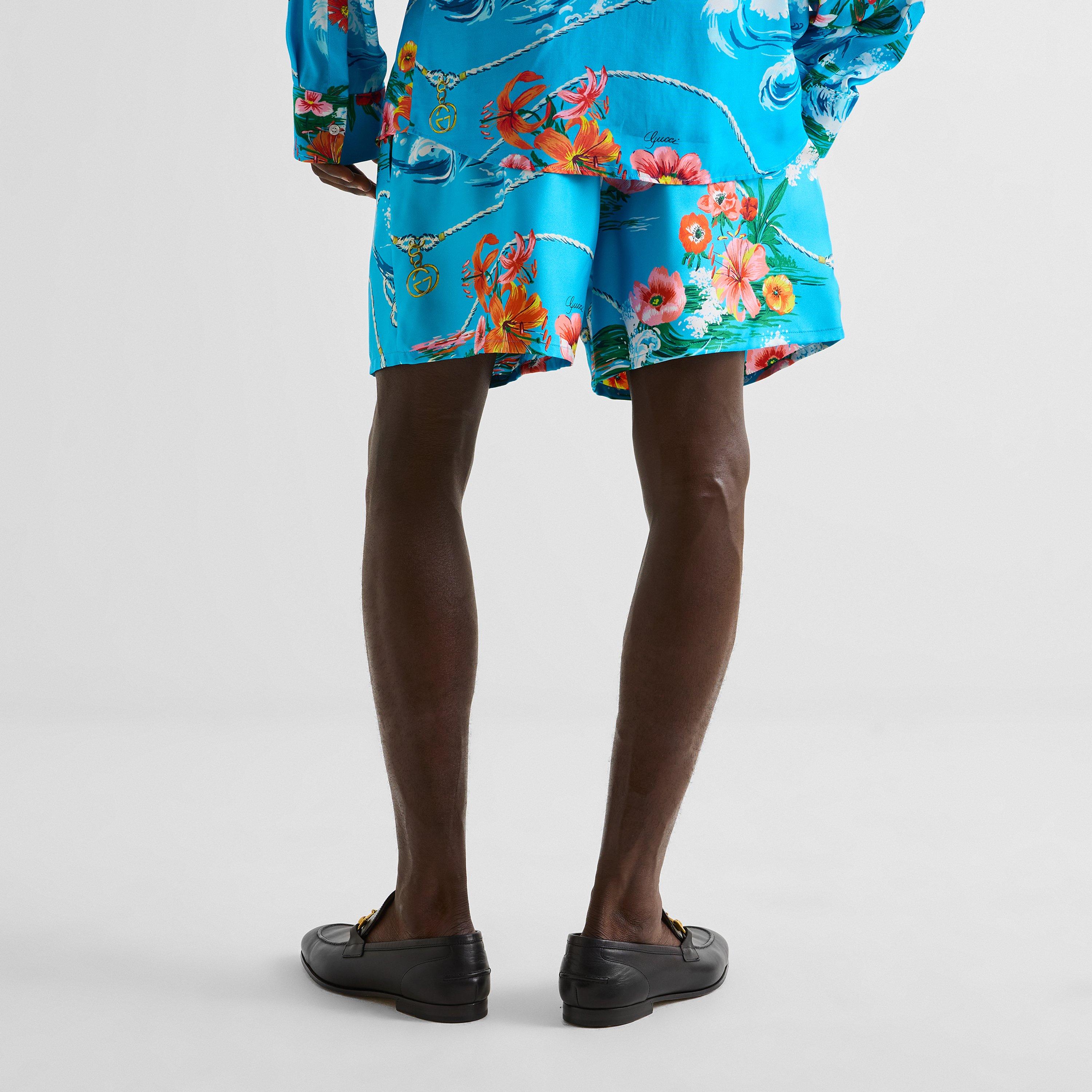 Azure/Pink/Mc - Gucci - Gucci Tropic Flora S Sn63 - 4