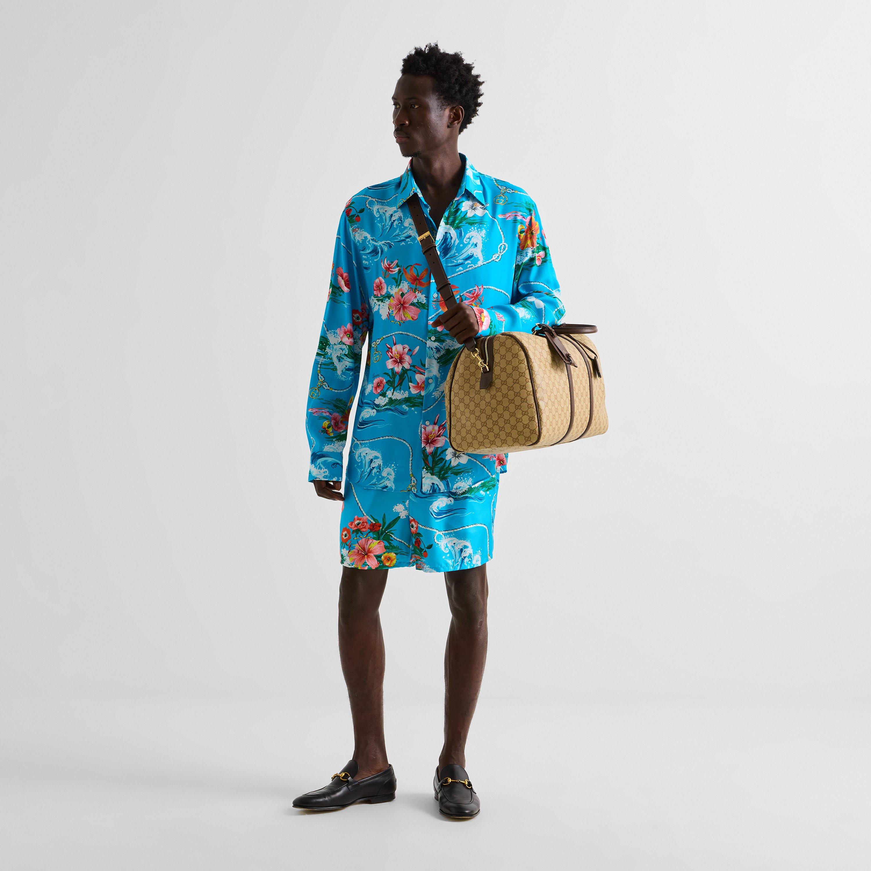 Azure/Pink/Mc - Gucci - Gucci Tropic Flora S Sn63 - 6