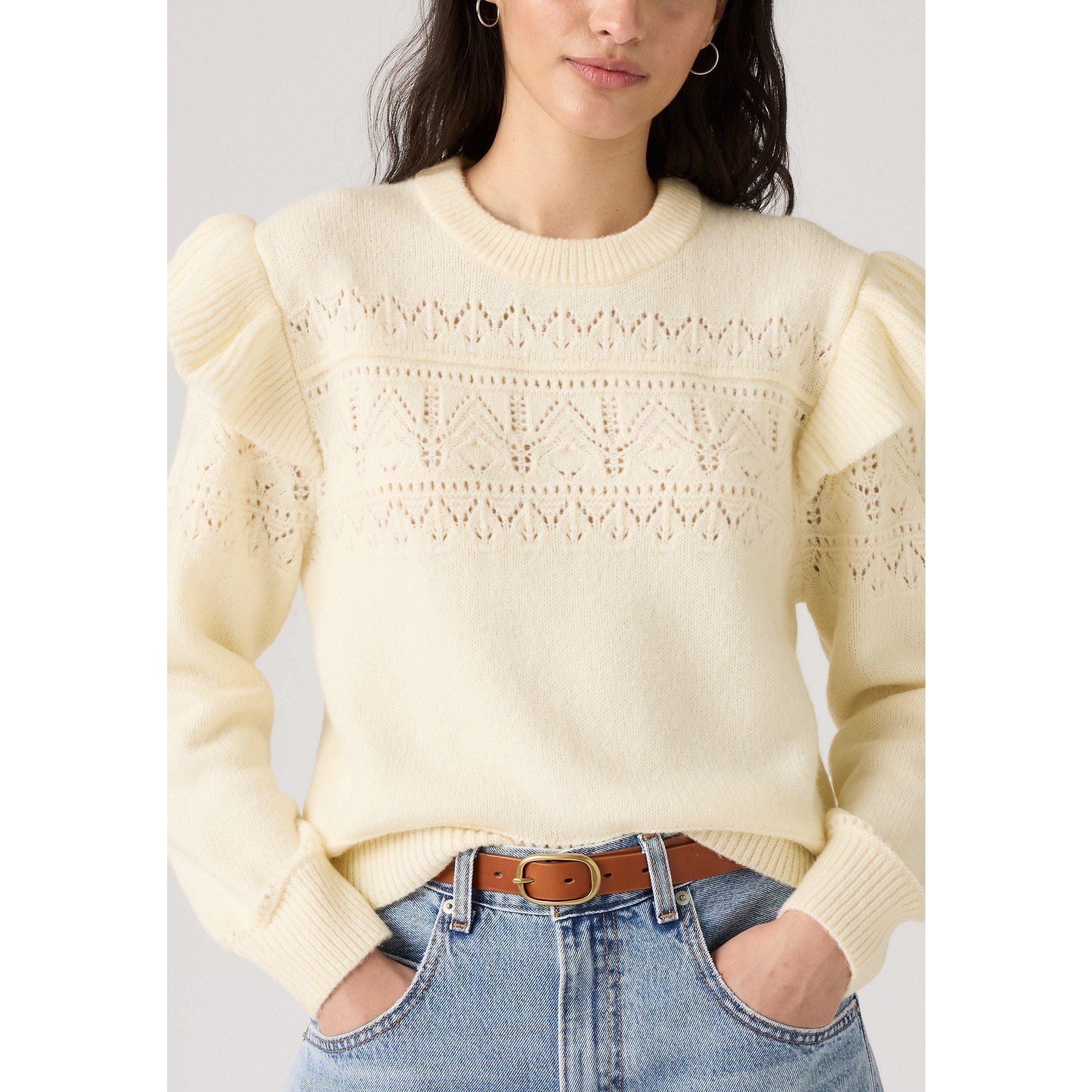 Tofu Pointelle - Levis - Women's Shane Knitted Crew Neck Jumper - 2