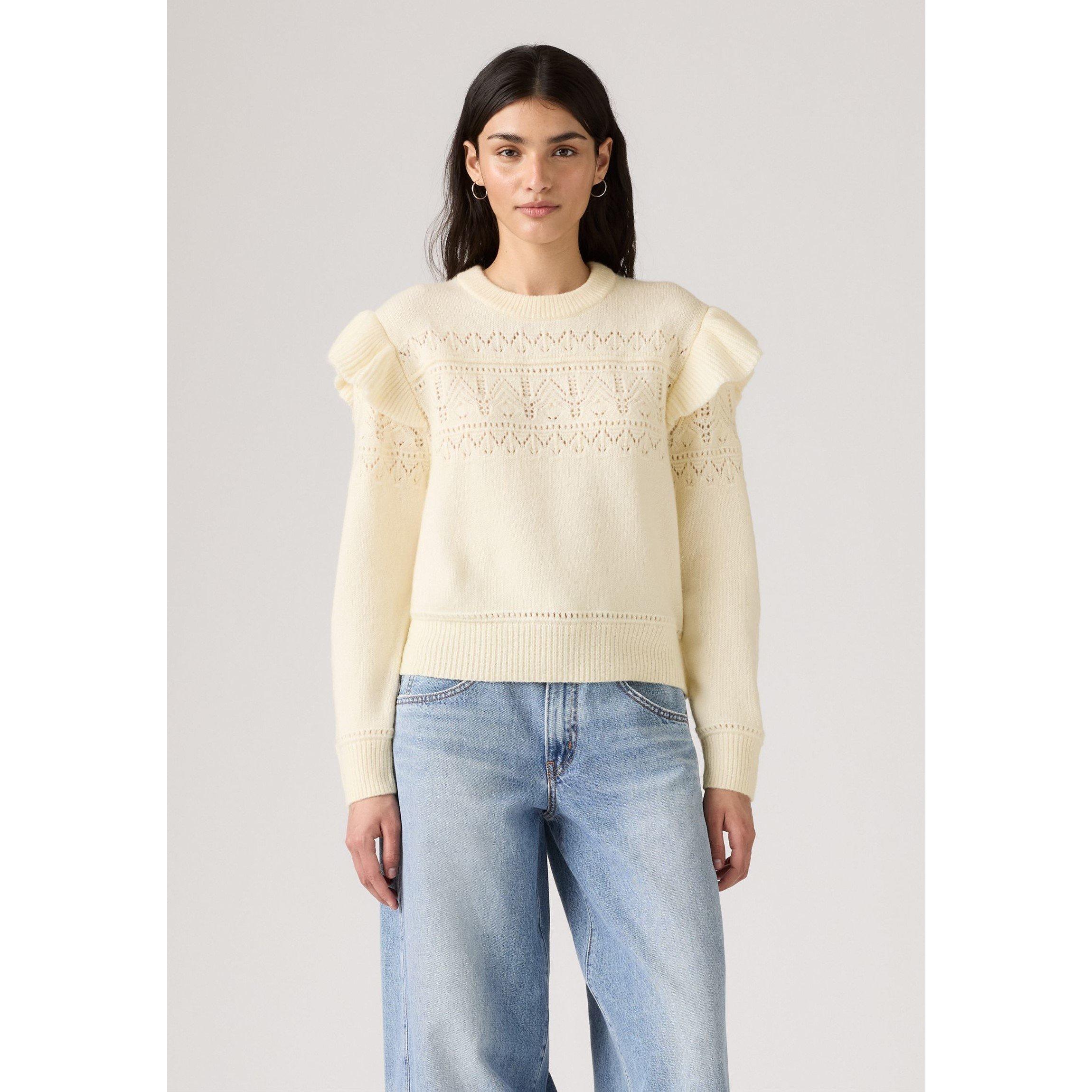 Tofu Pointelle - Levis - Women's Shane Knitted Crew Neck Jumper - 3