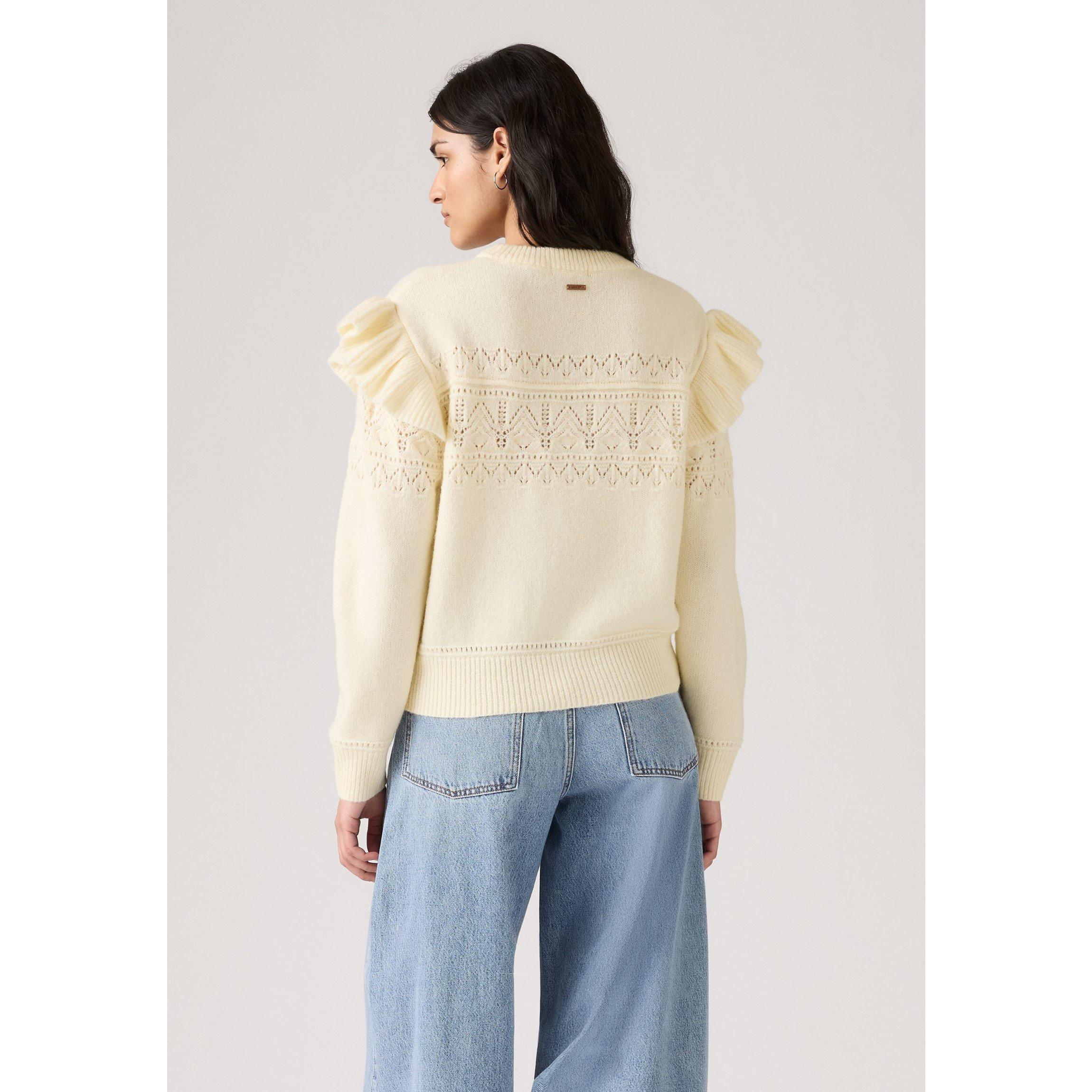 Tofu Pointelle - Levis - Women's Shane Knitted Crew Neck Jumper - 4