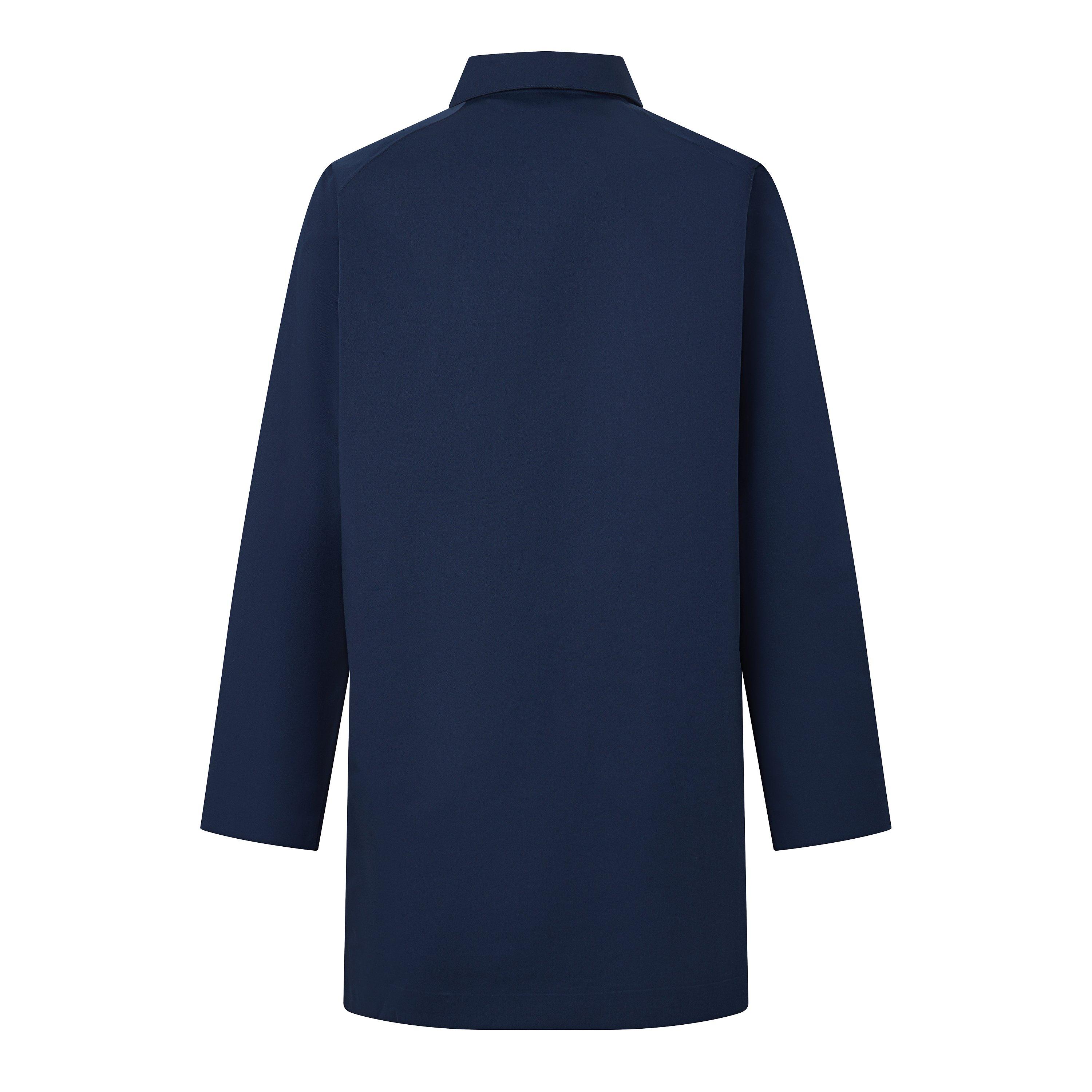 Navy NY76 - Barbour - Men's Lorden Thigh Length Long Sleeve Button Mac - 2