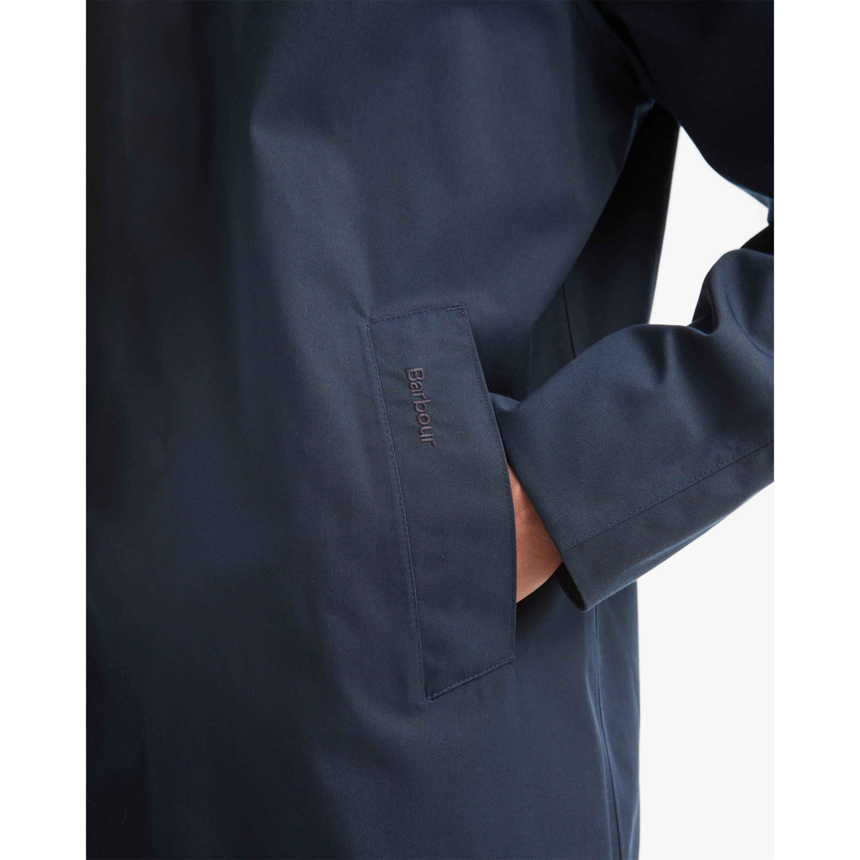 Navy NY76 - Barbour - Men's Lorden Thigh Length Long Sleeve Button Mac - 9