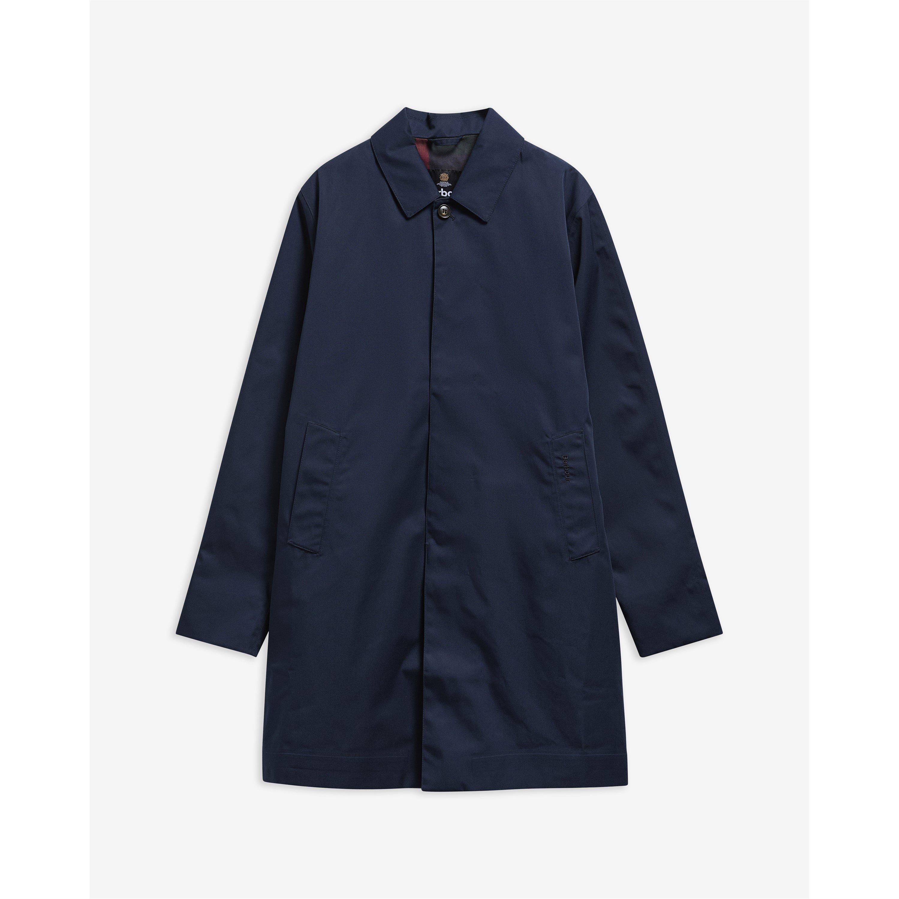 Navy NY76 - Barbour - Men's Lorden Thigh Length Long Sleeve Button Mac - 10
