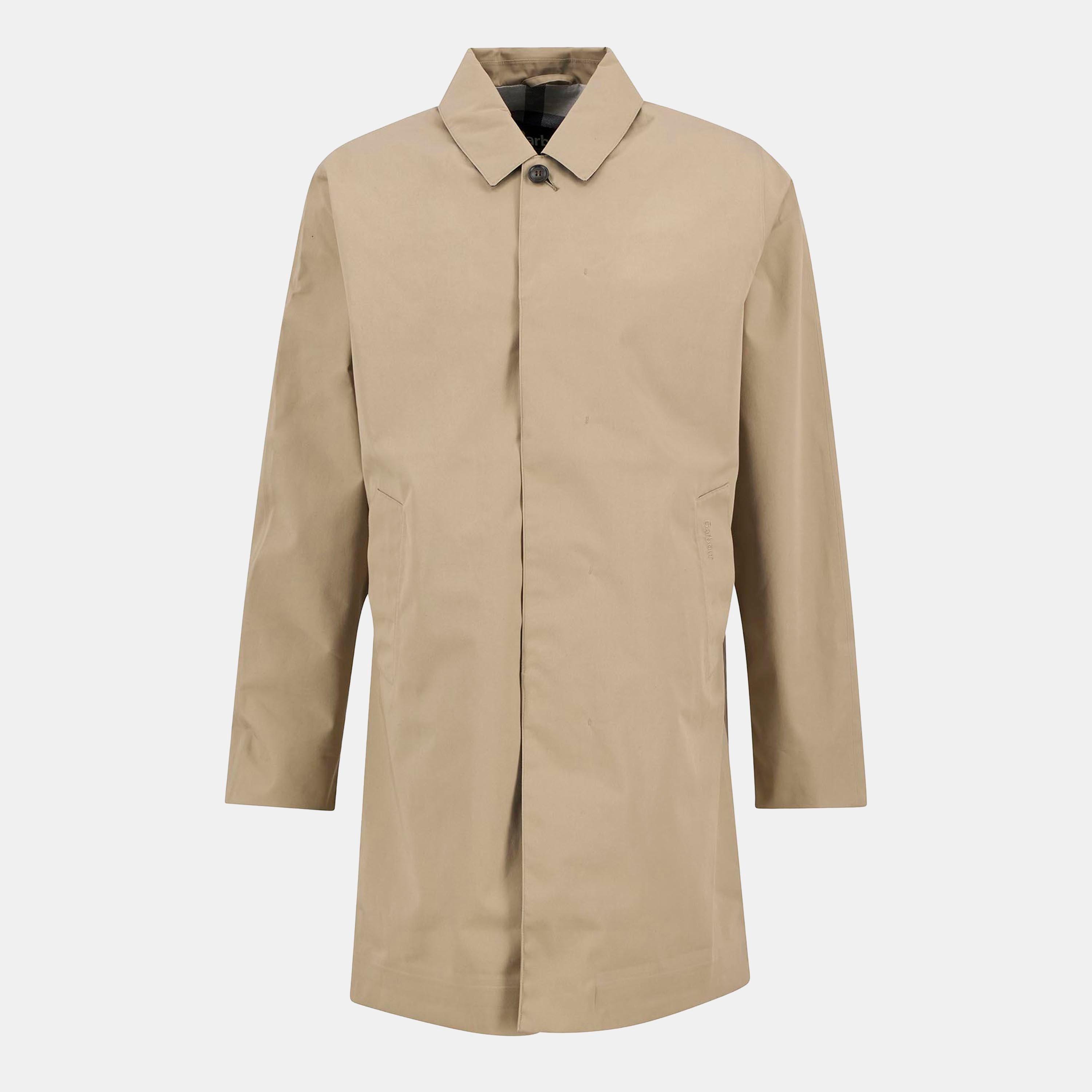 Barbour Men's Lorden Thigh Length Long Sleeve Button Mac - Stone St17 - XL
