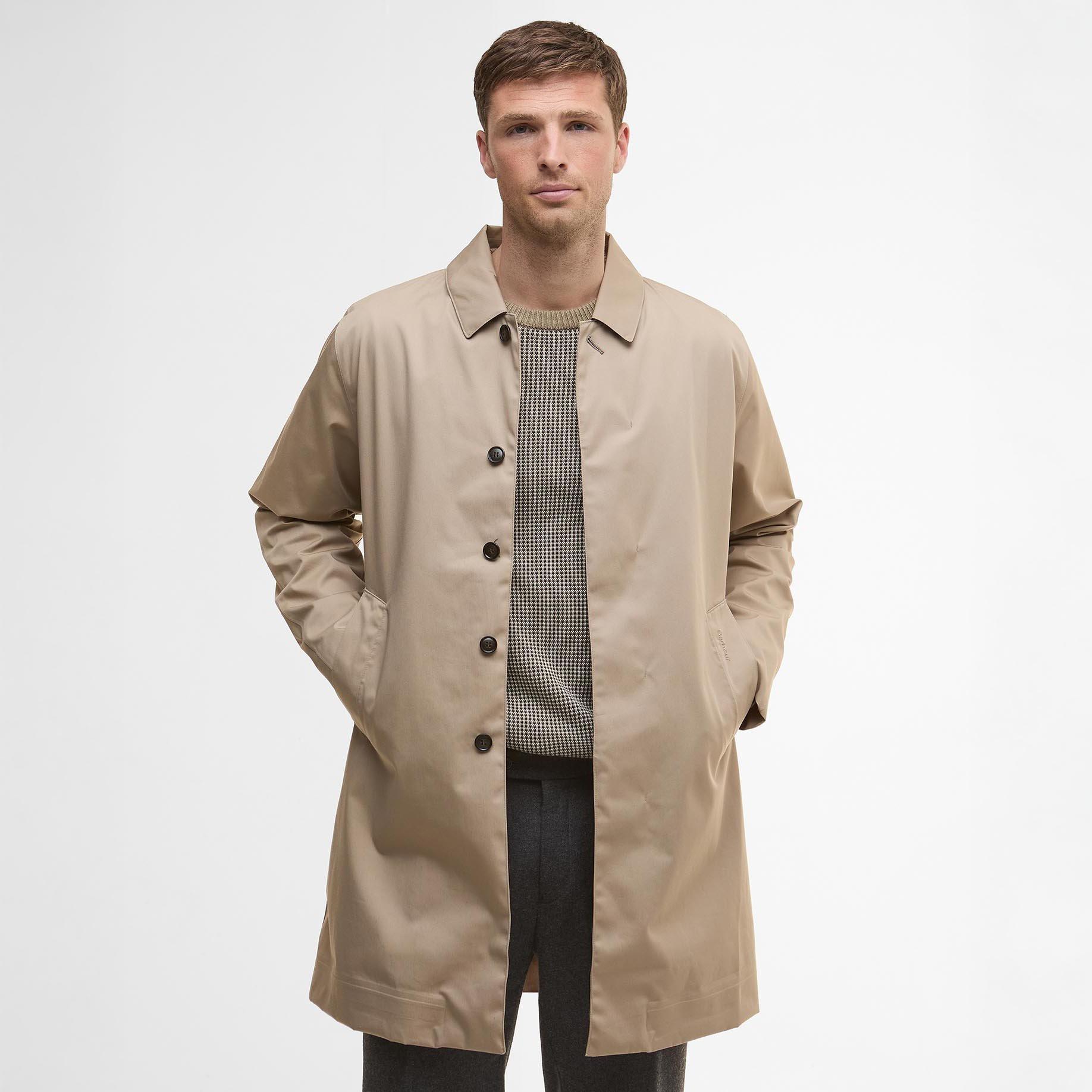 Stone ST17 - Barbour - Men's Lorden Thigh Length Long Sleeve Button Mac - 2