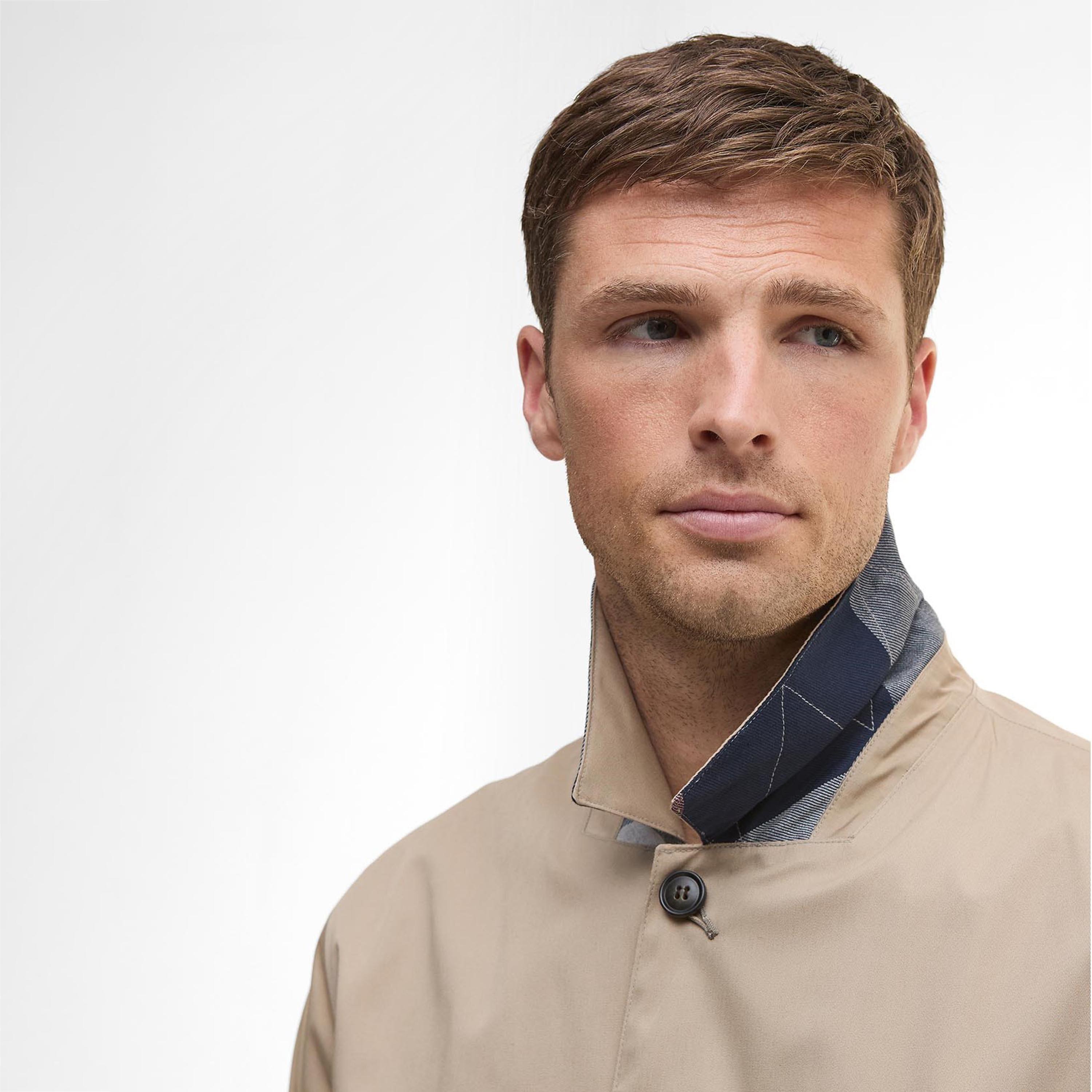 Stone ST17 - Barbour - Men's Lorden Thigh Length Long Sleeve Button Mac - 4
