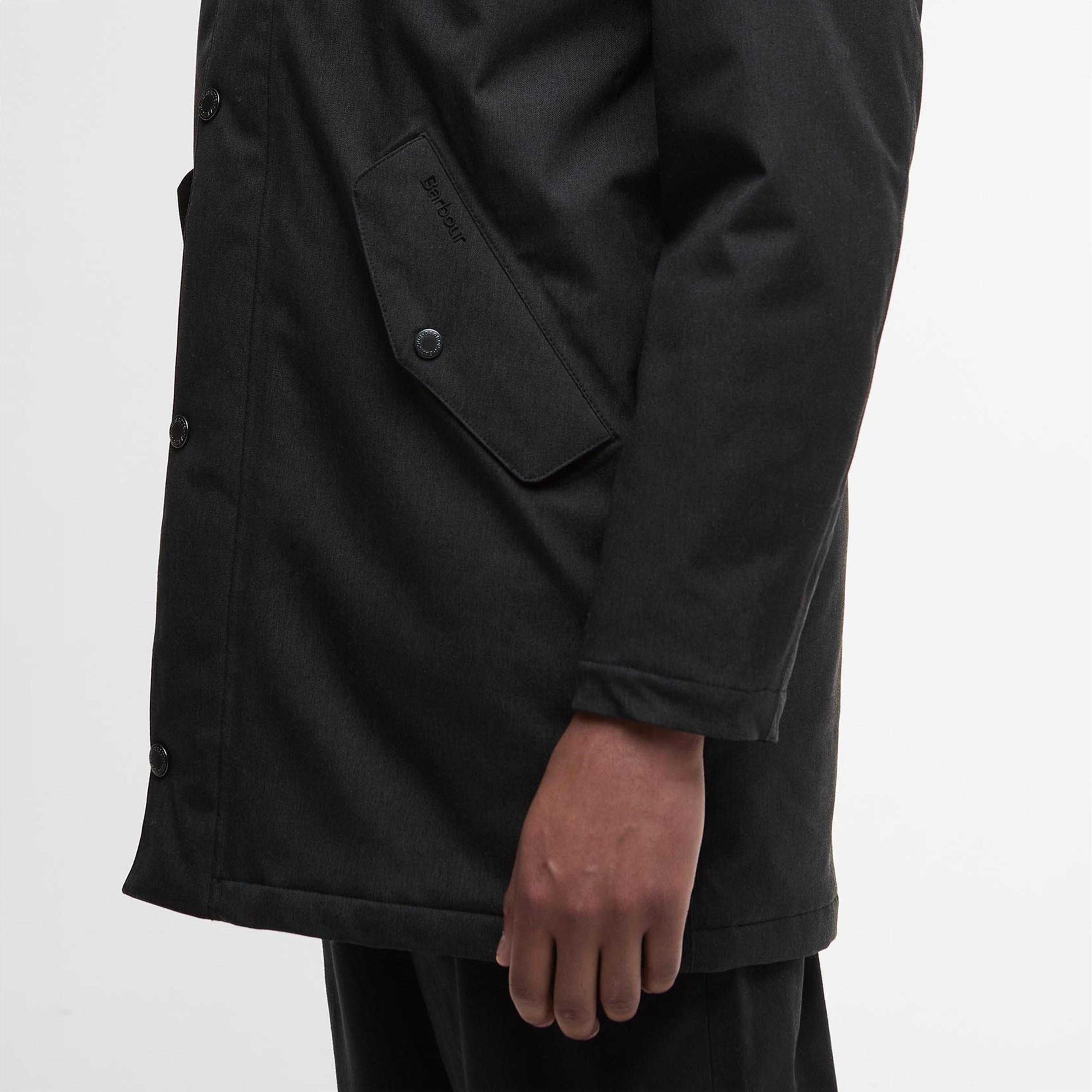 Black BK11 - Barbour - Men's  Winter Powell Waterproof Long Sleeve Long Puffer Jacket - 5