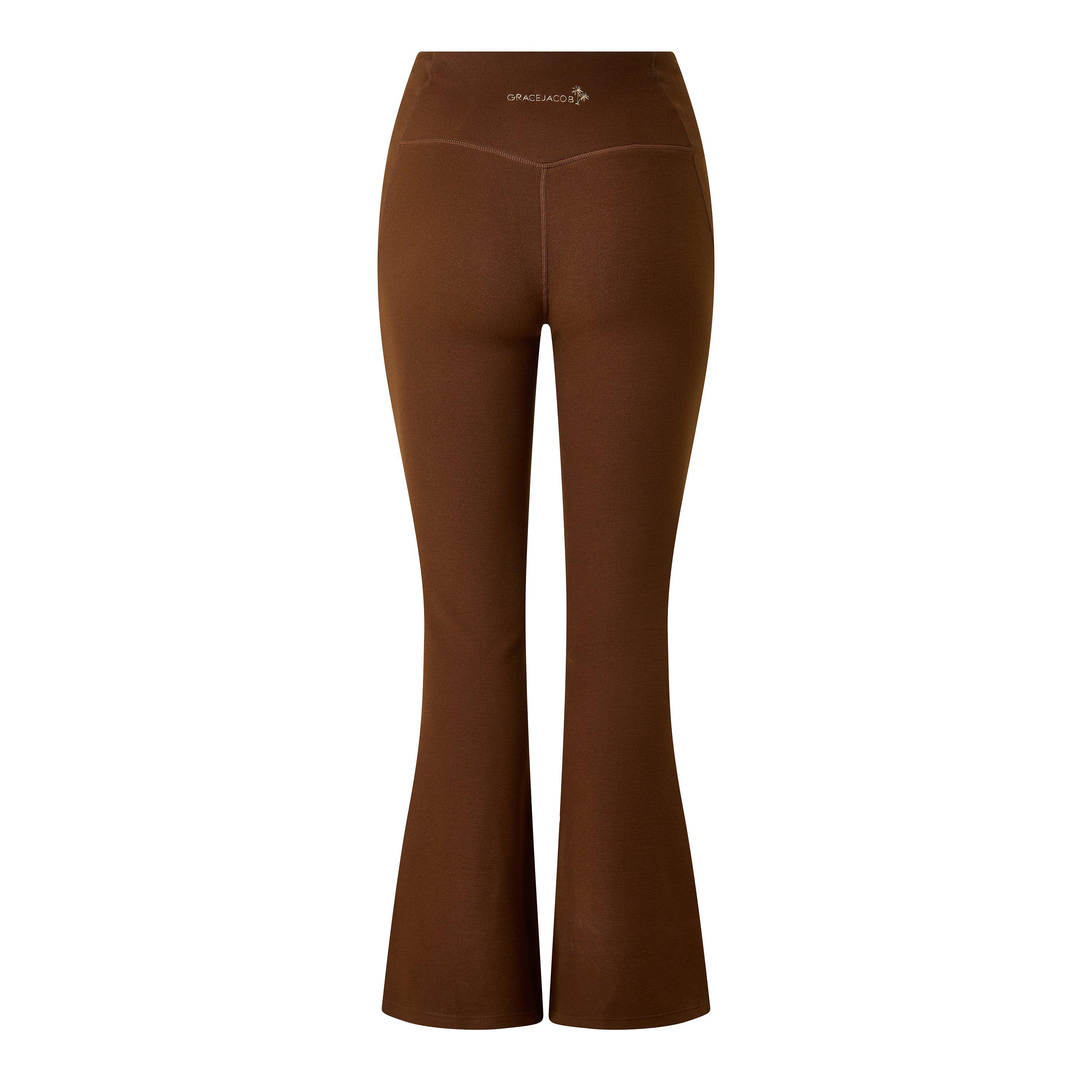 Choc Brown - Grace Jacob - Women's Espresso Flared Trousers - 2
