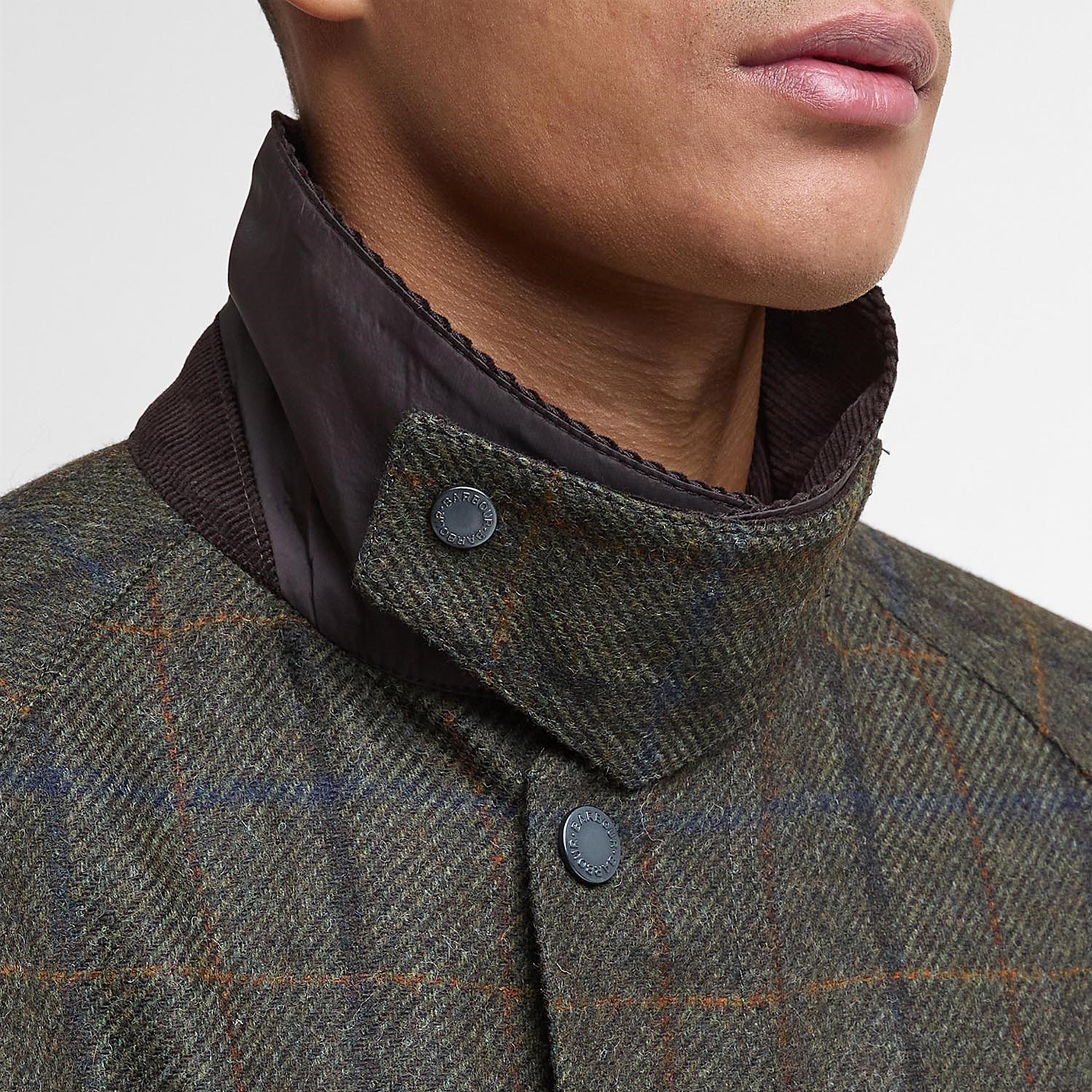 Brown OL91 - Barbour - Men's Bedale Wool Long Sleeve Pea Coat - 4