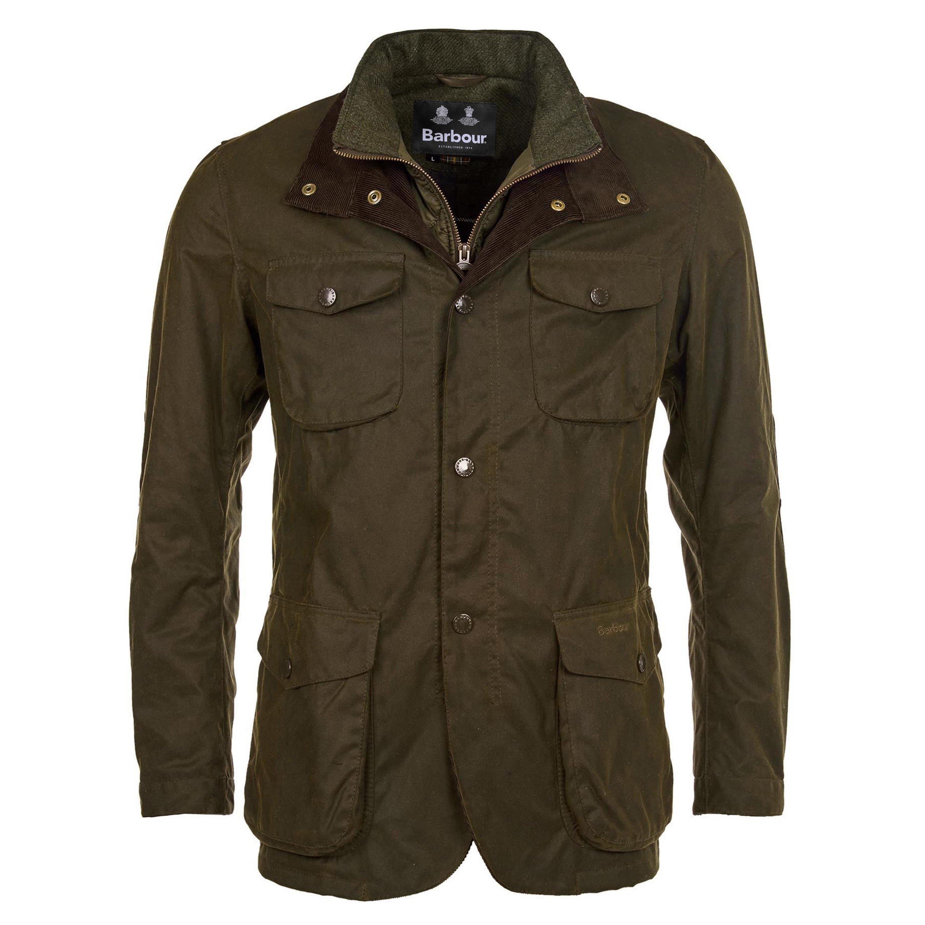 Barbour Men's Ogston Waxed Cotton Quilted Relaxed Fit Wax Jacket