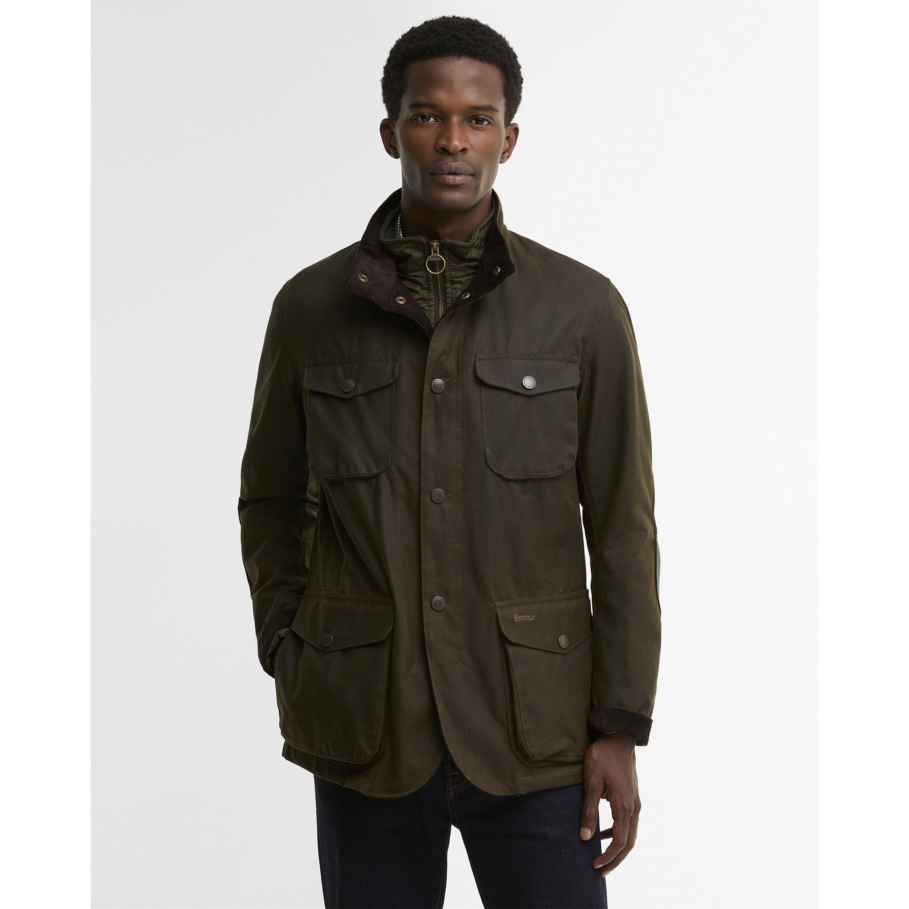 Olive OL51 - Barbour - Men's Ogston Waxed Cotton Quilted Relaxed Fit Wax Jacket - 2