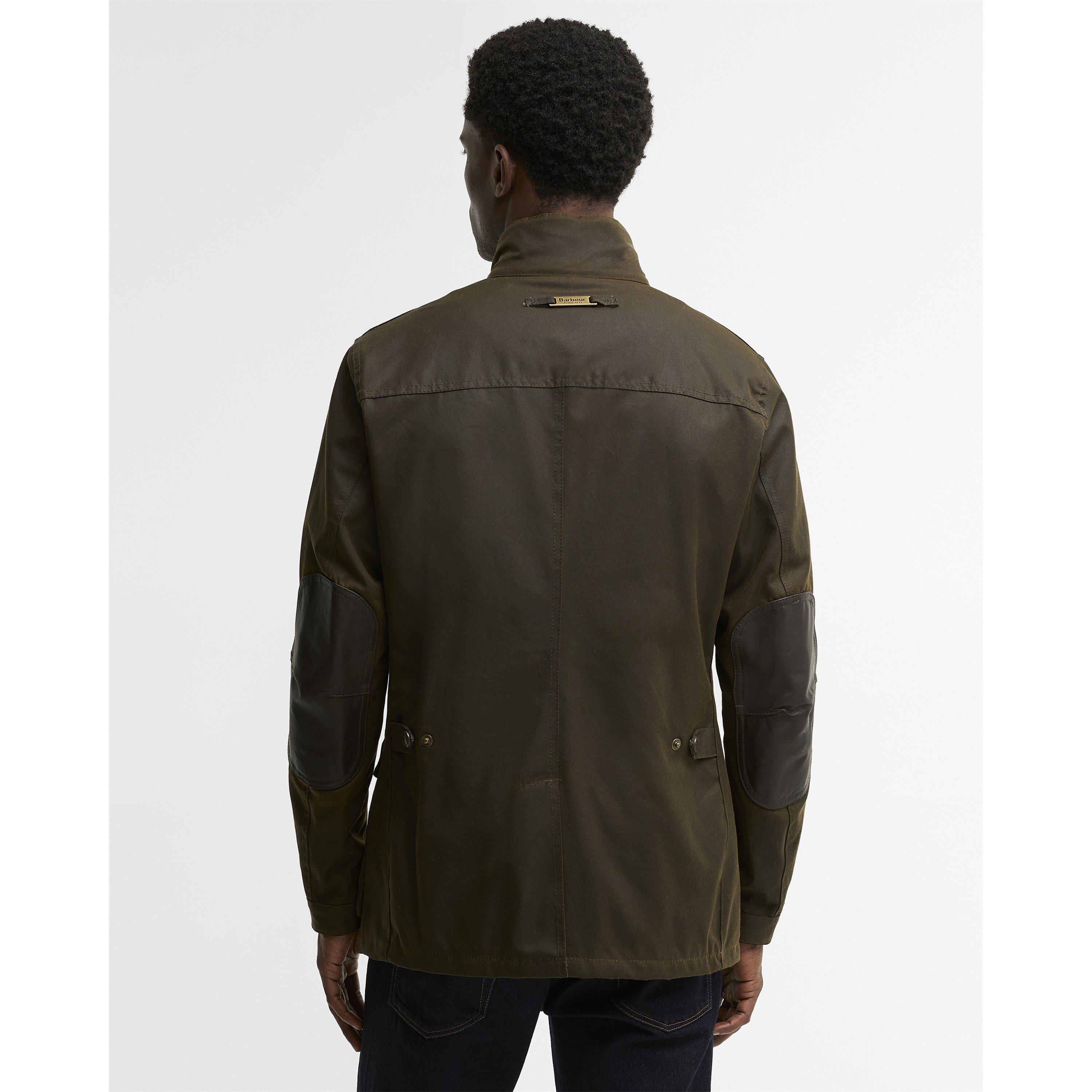 Olive OL51 - Barbour - Men's Ogston Waxed Cotton Quilted Relaxed Fit Wax Jacket - 3