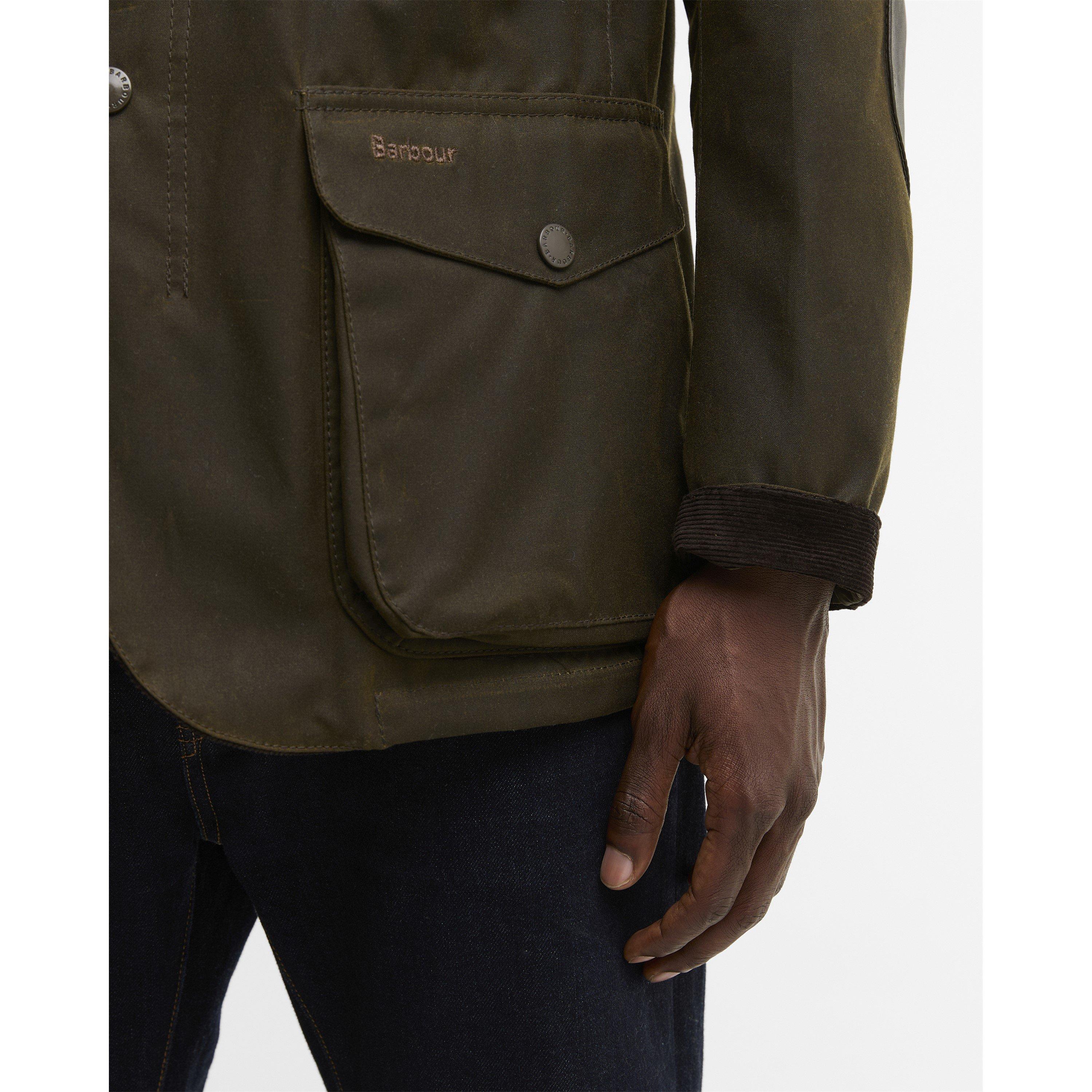 Olive OL51 - Barbour - Men's Ogston Waxed Cotton Quilted Relaxed Fit Wax Jacket - 5