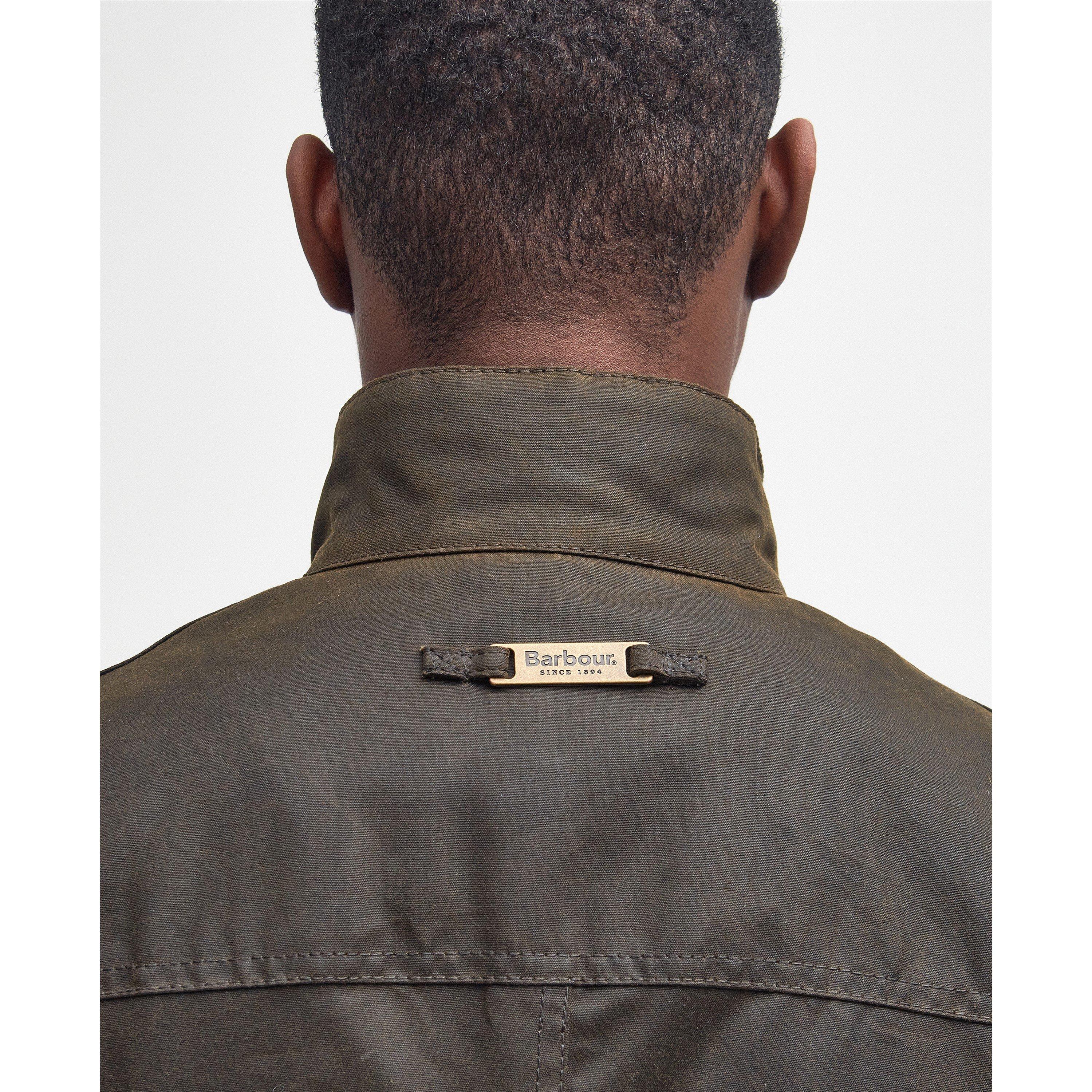 Olive OL51 - Barbour - Men's Ogston Waxed Cotton Quilted Relaxed Fit Wax Jacket - 9