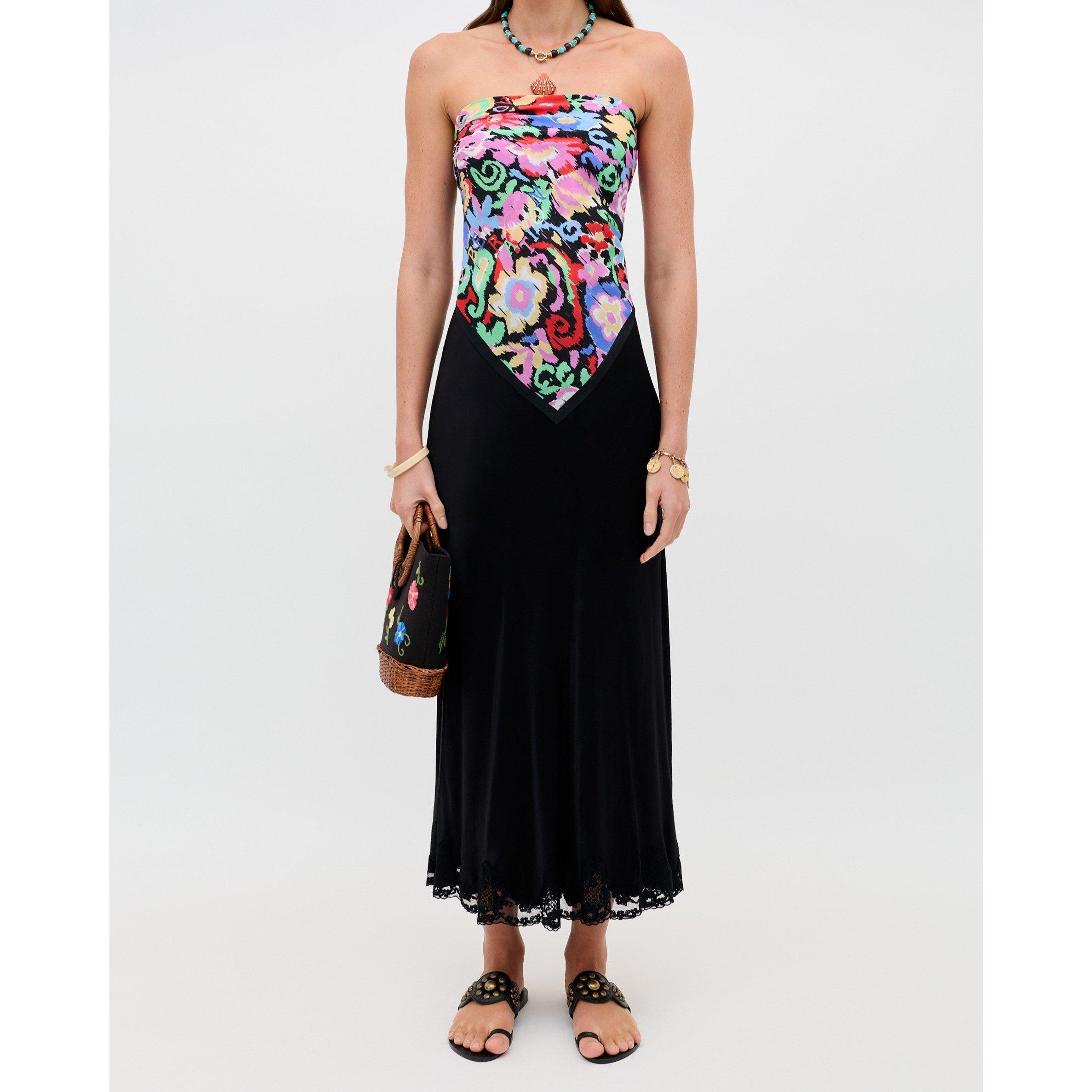 Black - RIXO - Women's Crystal Midi Skirt - 5