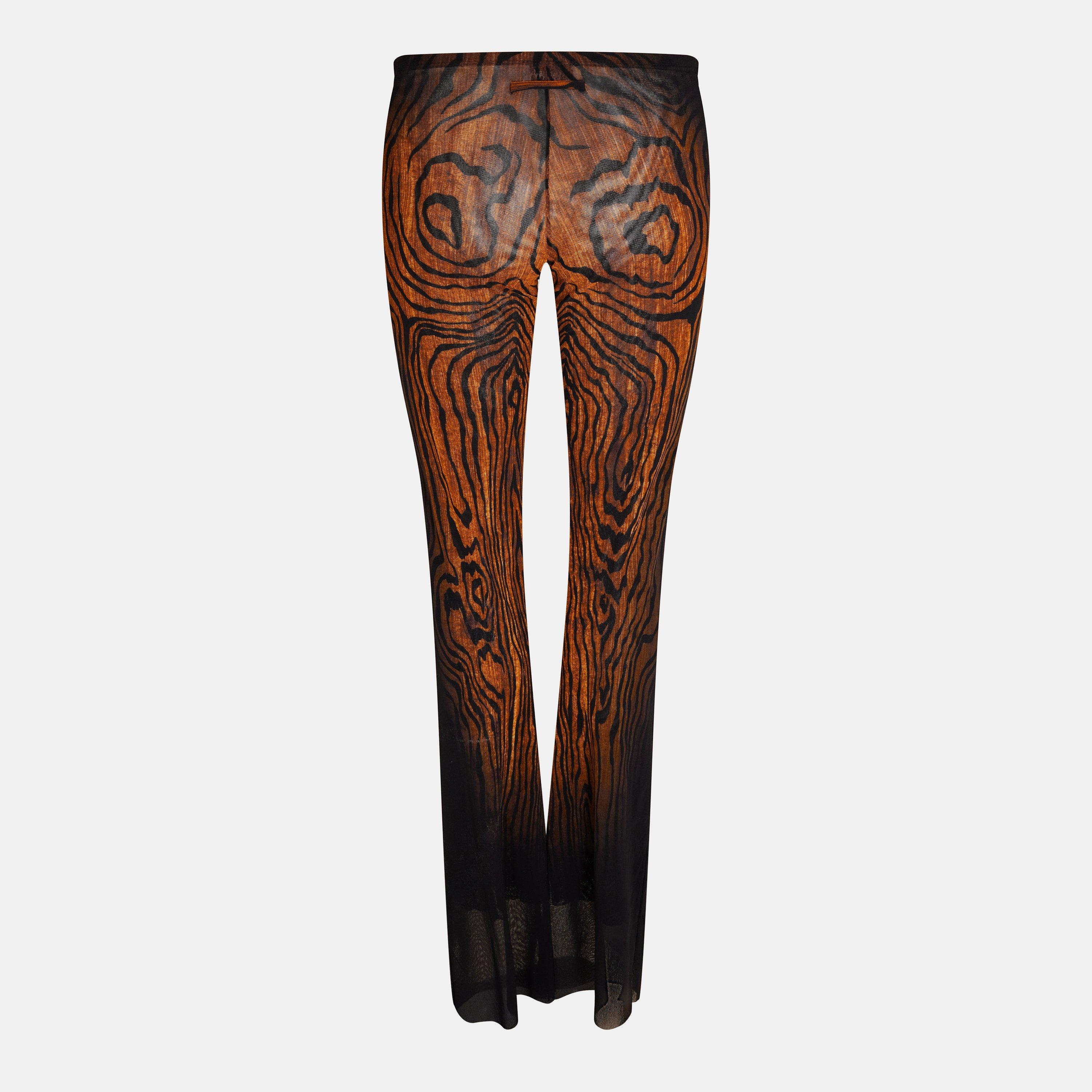 Black/Brwn - Jean Paul Gaultier - Women's Flared Trousers - 2
