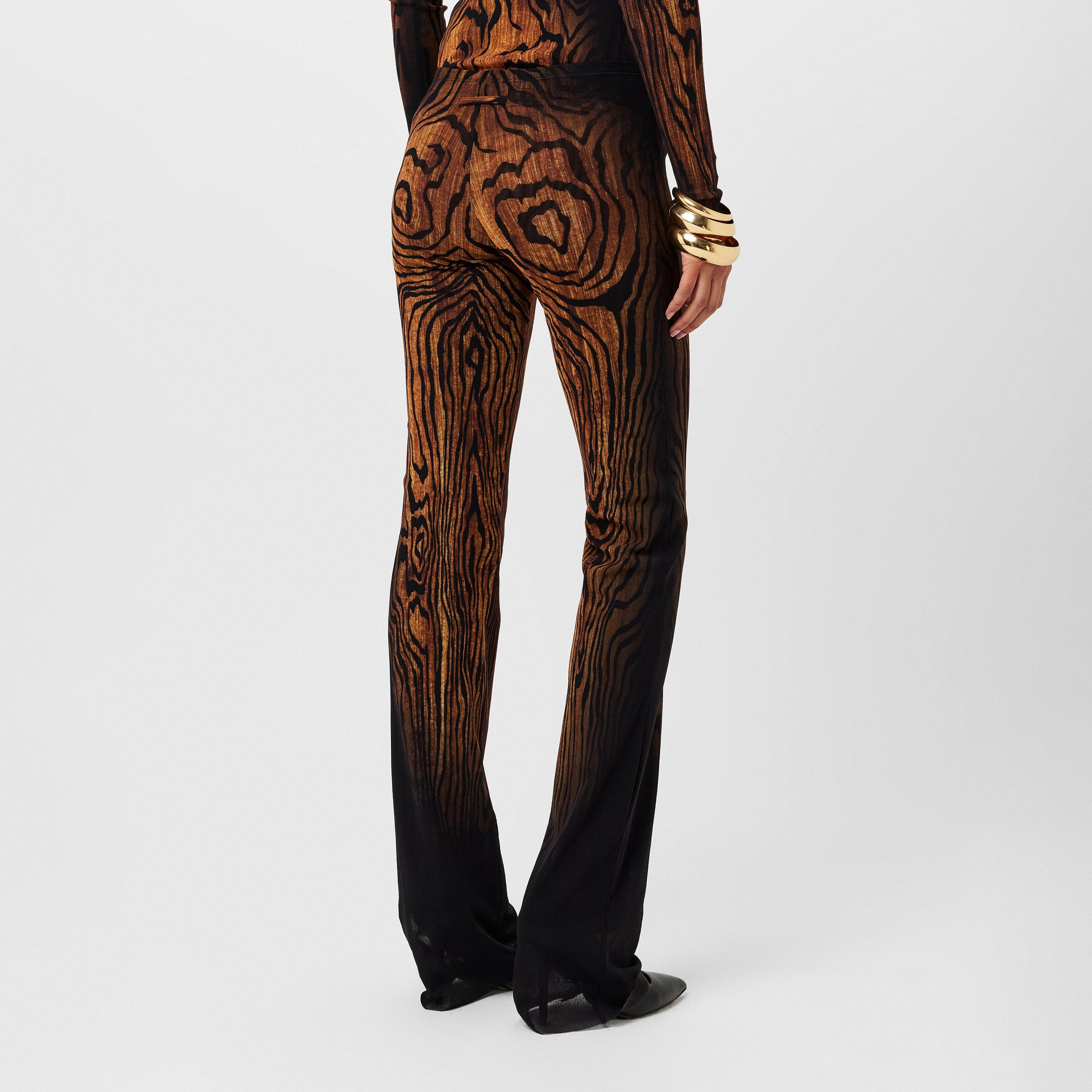 Black/Brwn - Jean Paul Gaultier - Women's Flared Trousers - 4