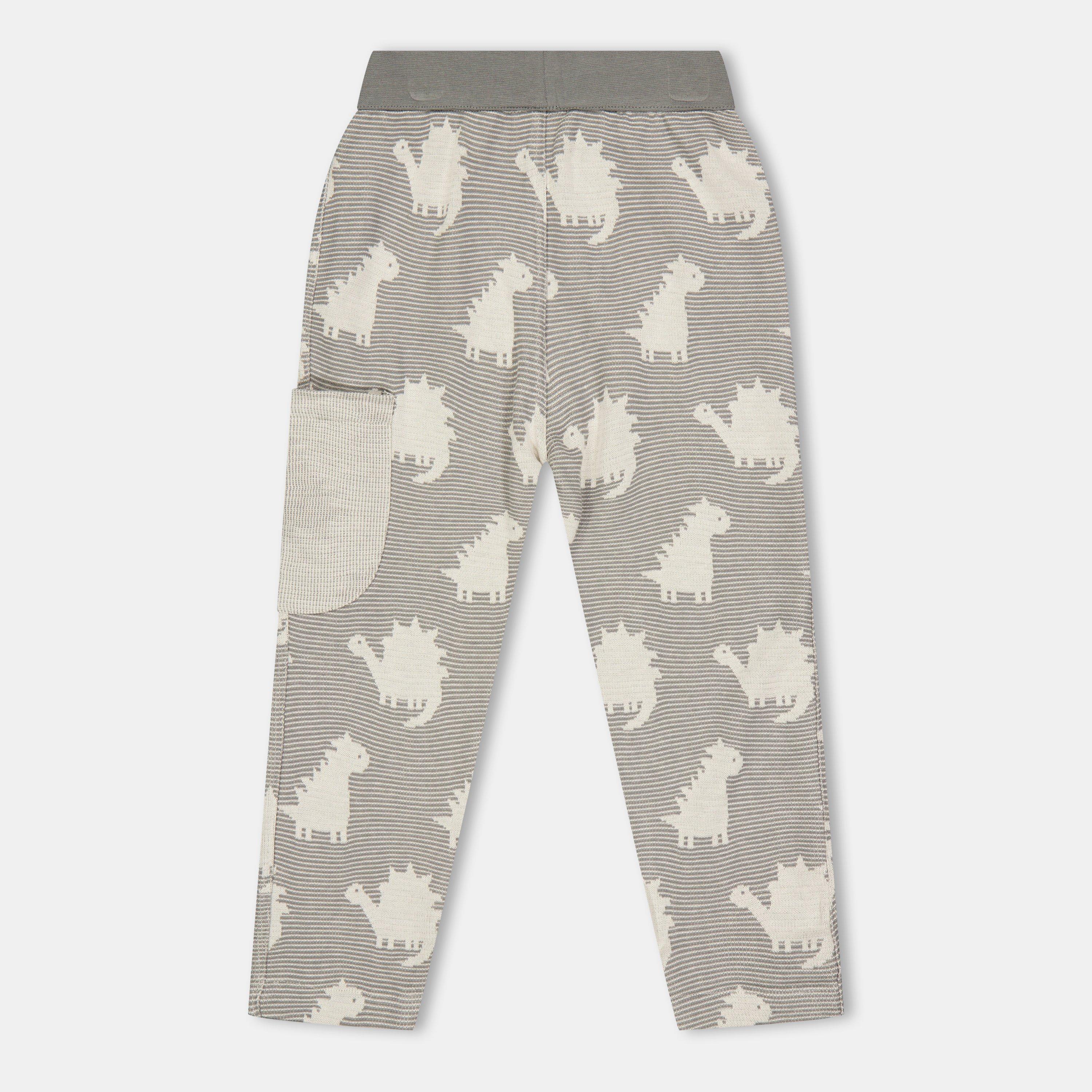 Cinzento - Lilly and Sid - Kids' Dino Closed Hem Fleece Joggers - 2