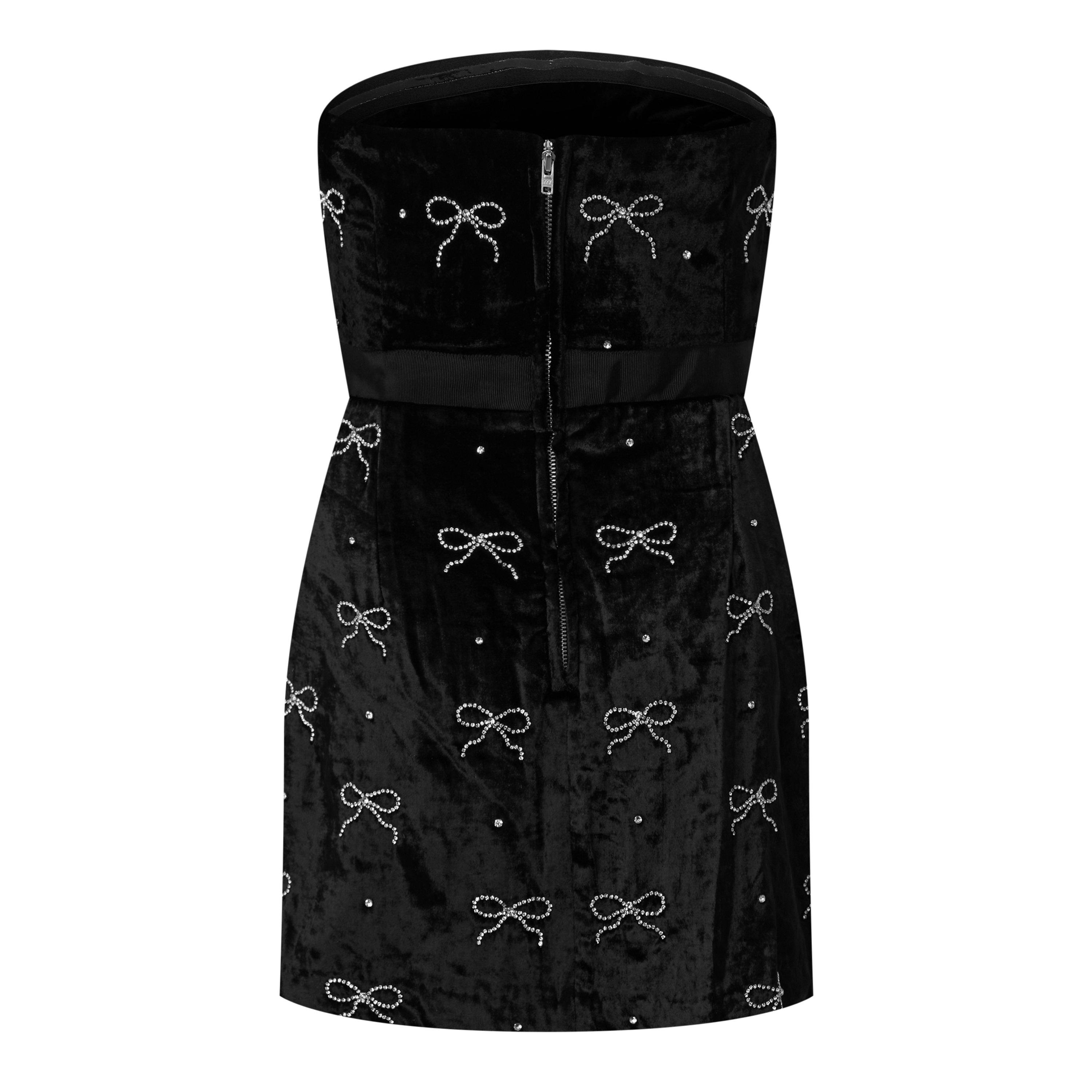 Black - LoveshackFancy - Rinwell Rhinestone Bow Dress - 6