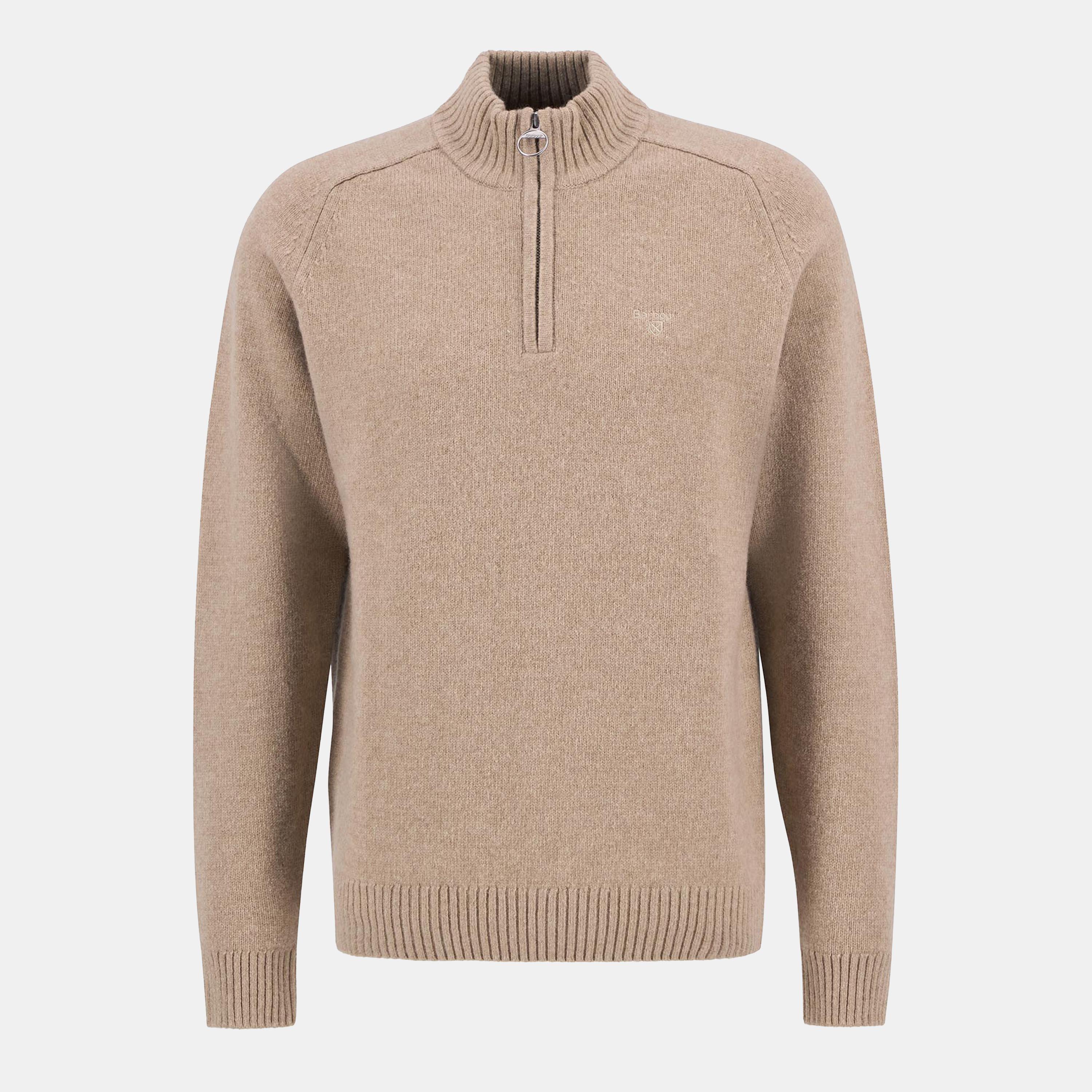 Barbour Grangetown Half Zip Jumper - Wshed Stne ST17 - Size 2XL