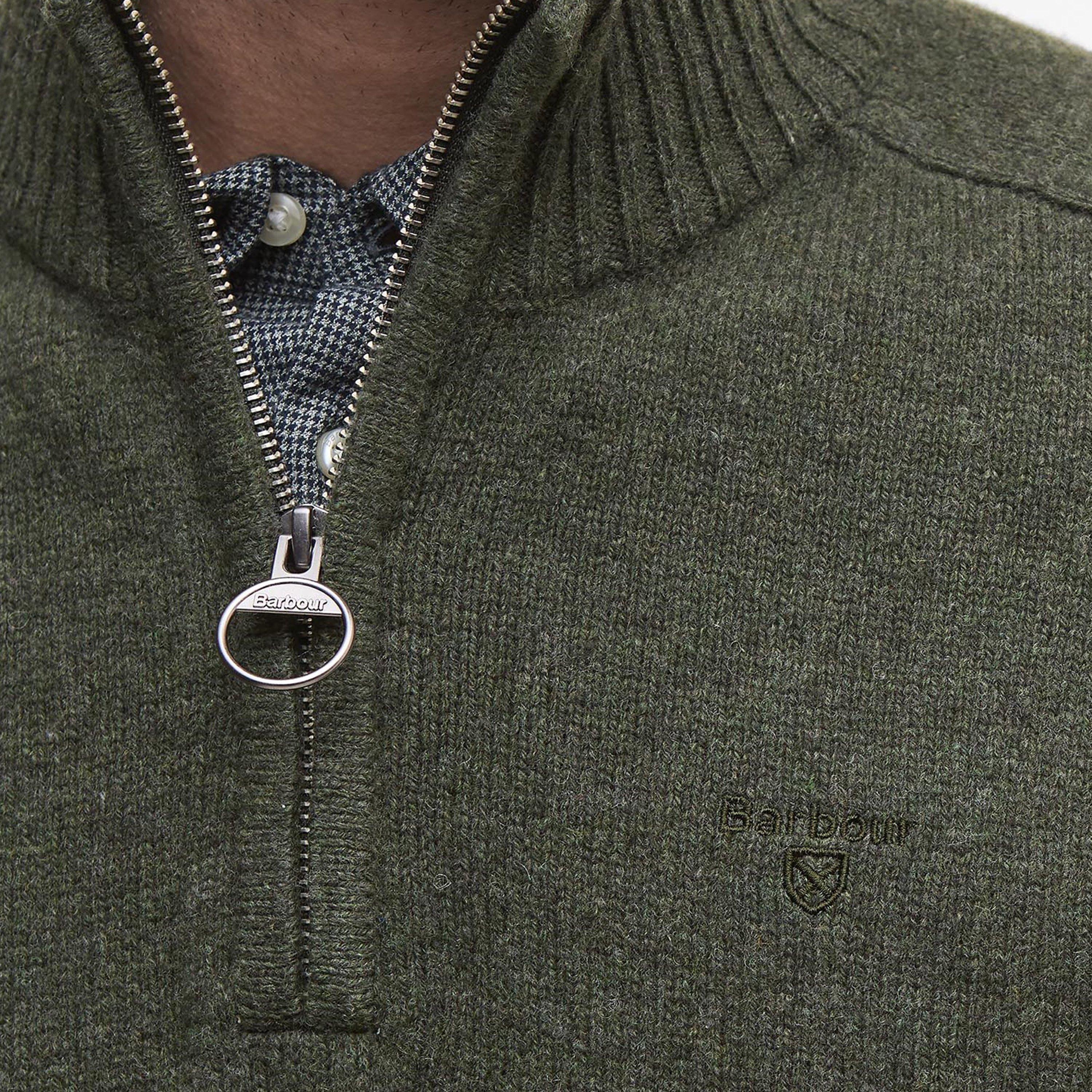 Mid Olive OL54 - Barbour - Grangetown Half Zip Jumper - 5
