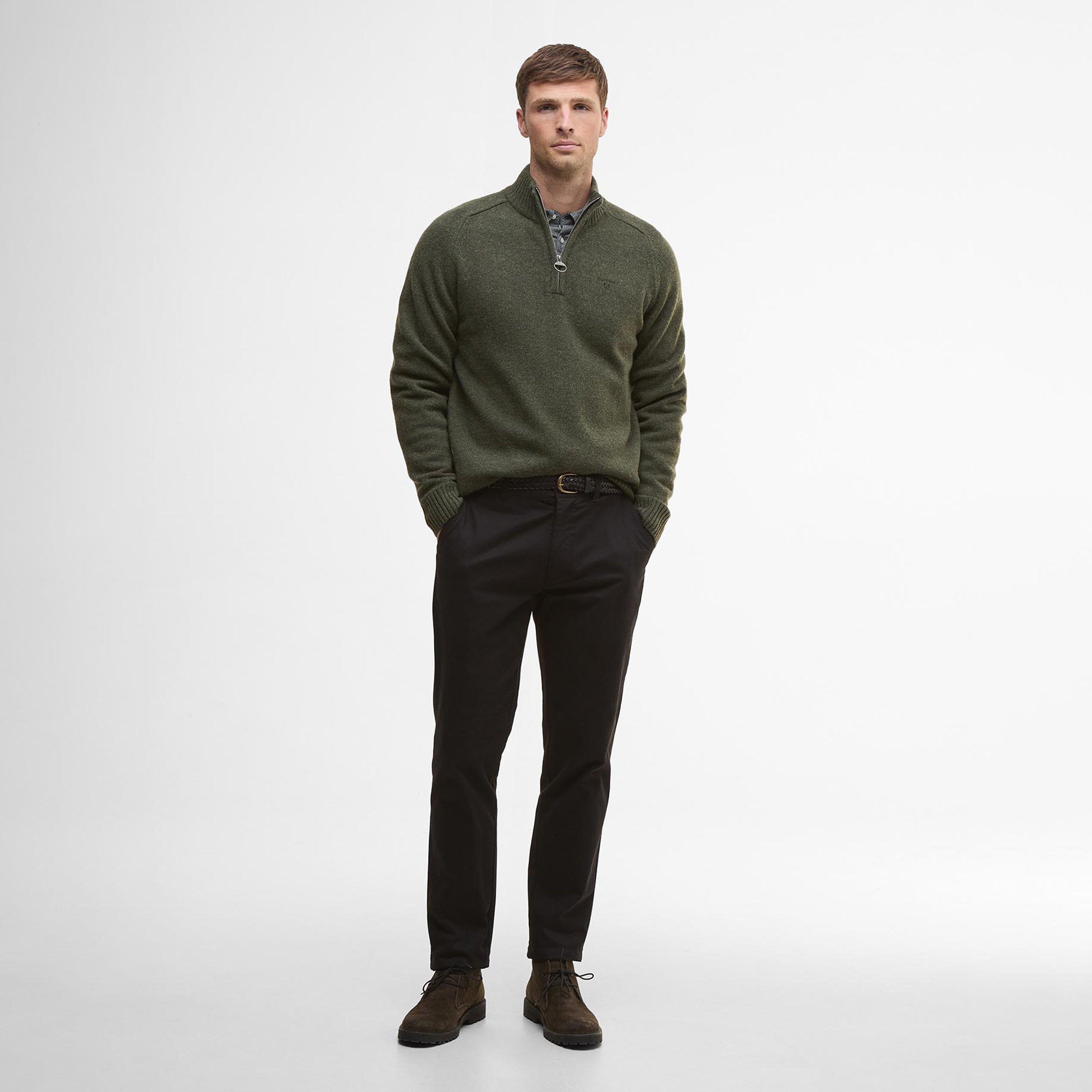 Mid Olive OL54 - Barbour - Grangetown Half Zip Jumper - 6