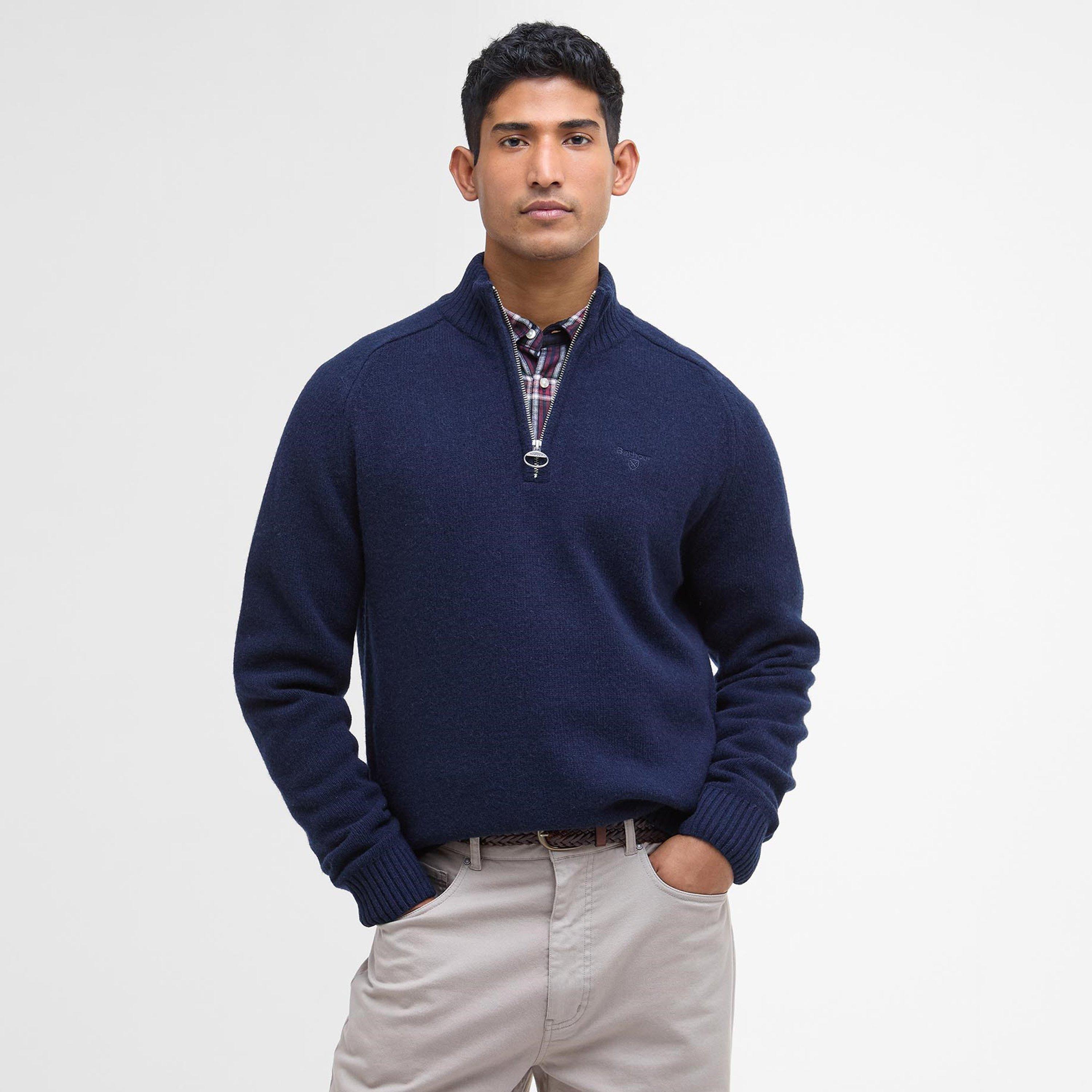 Navy NY91 - Barbour - Grangetown Half Zip Jumper - 2