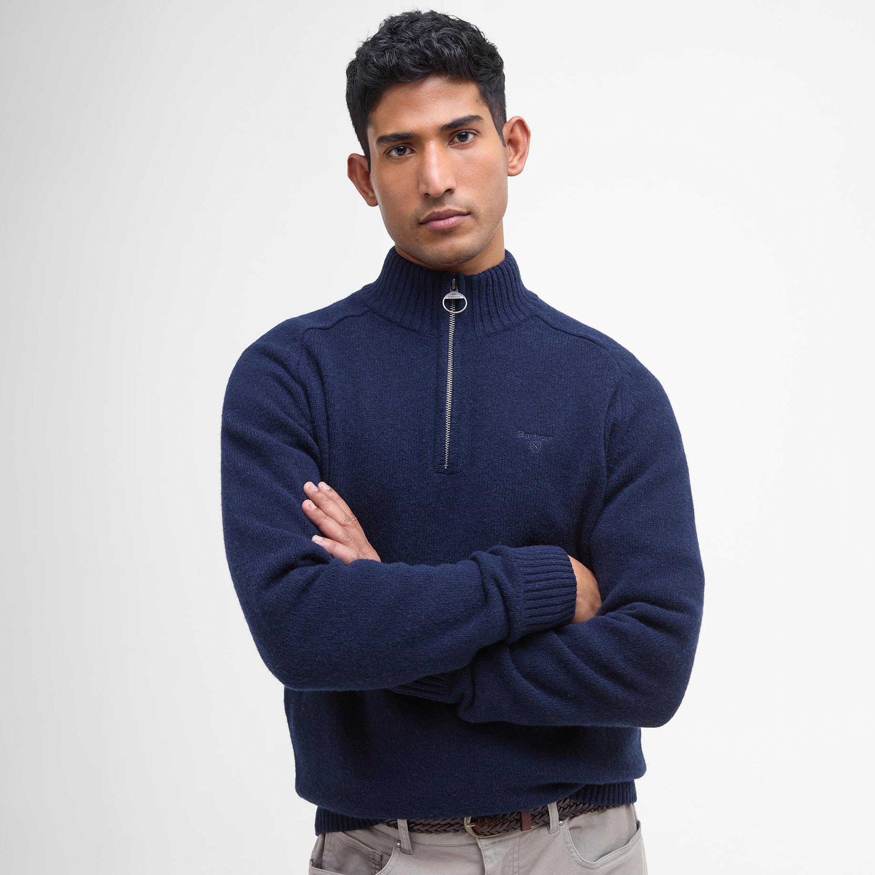 Navy NY91 - Barbour - Grangetown Half Zip Jumper - 4