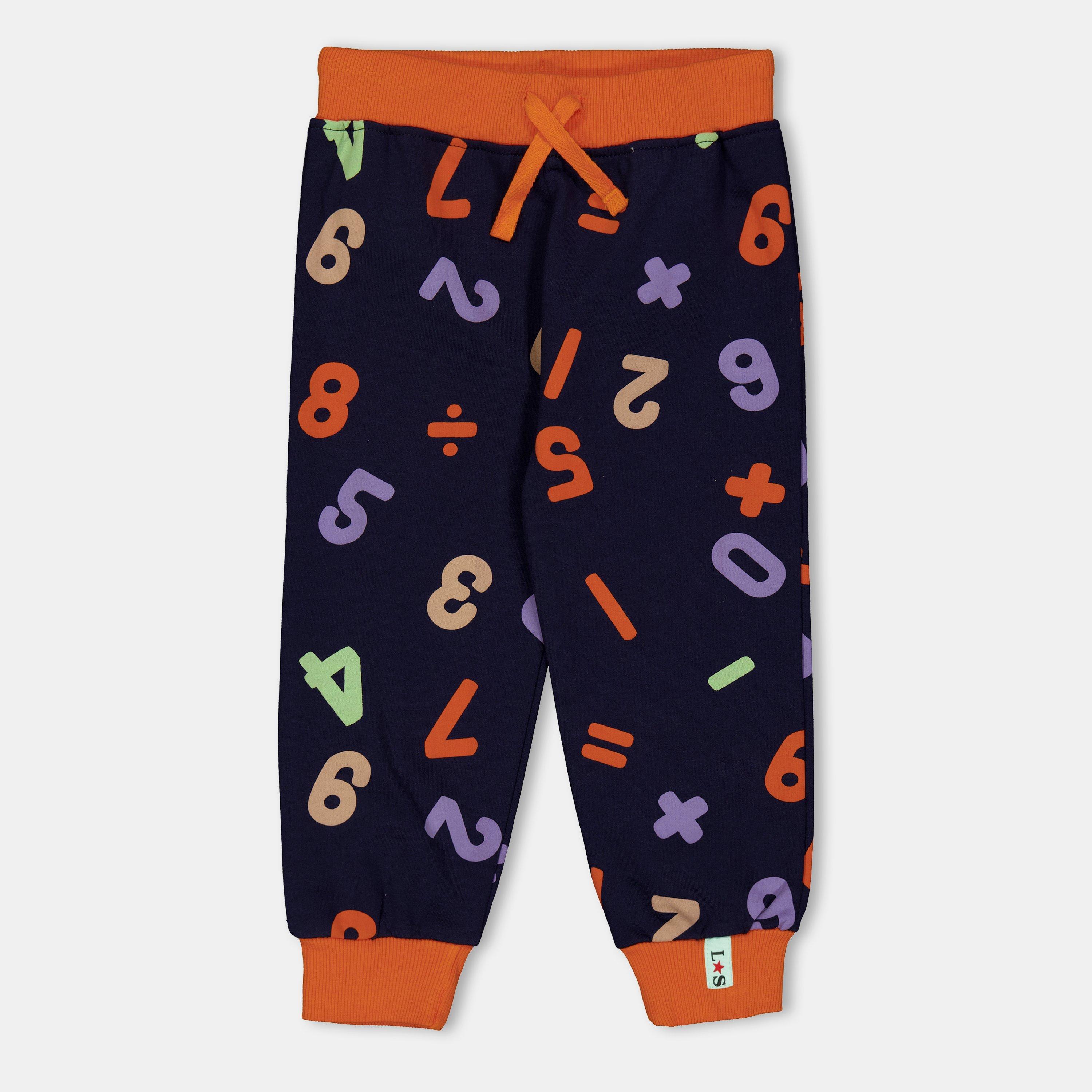 Lilly And Sid  Kids' Numbers Closed Hem Fleece Joggers -  - 2-3 Yrs