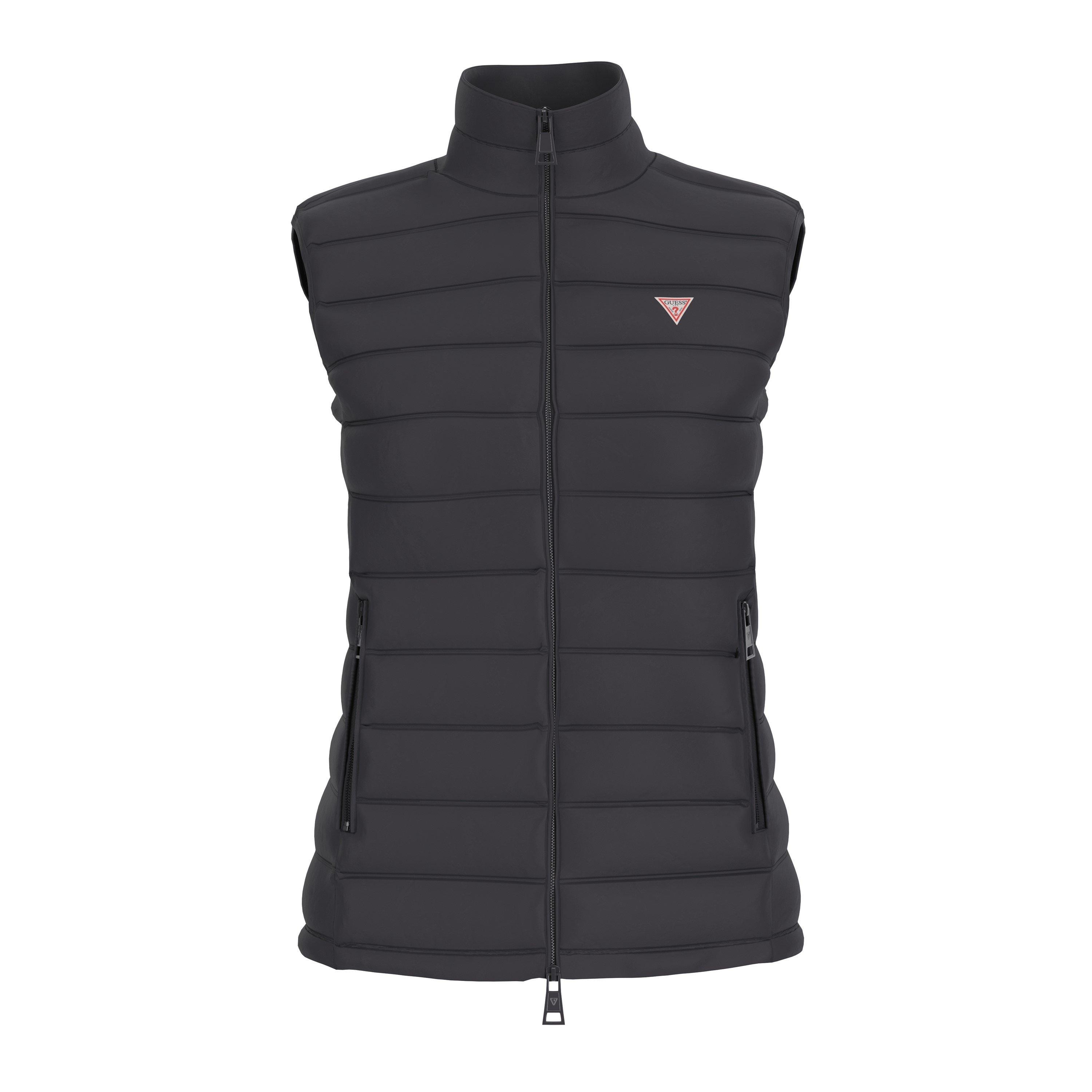 Guess Women's Puffer Sleeveless Gilet - Jet Black A996 - 12 (M)