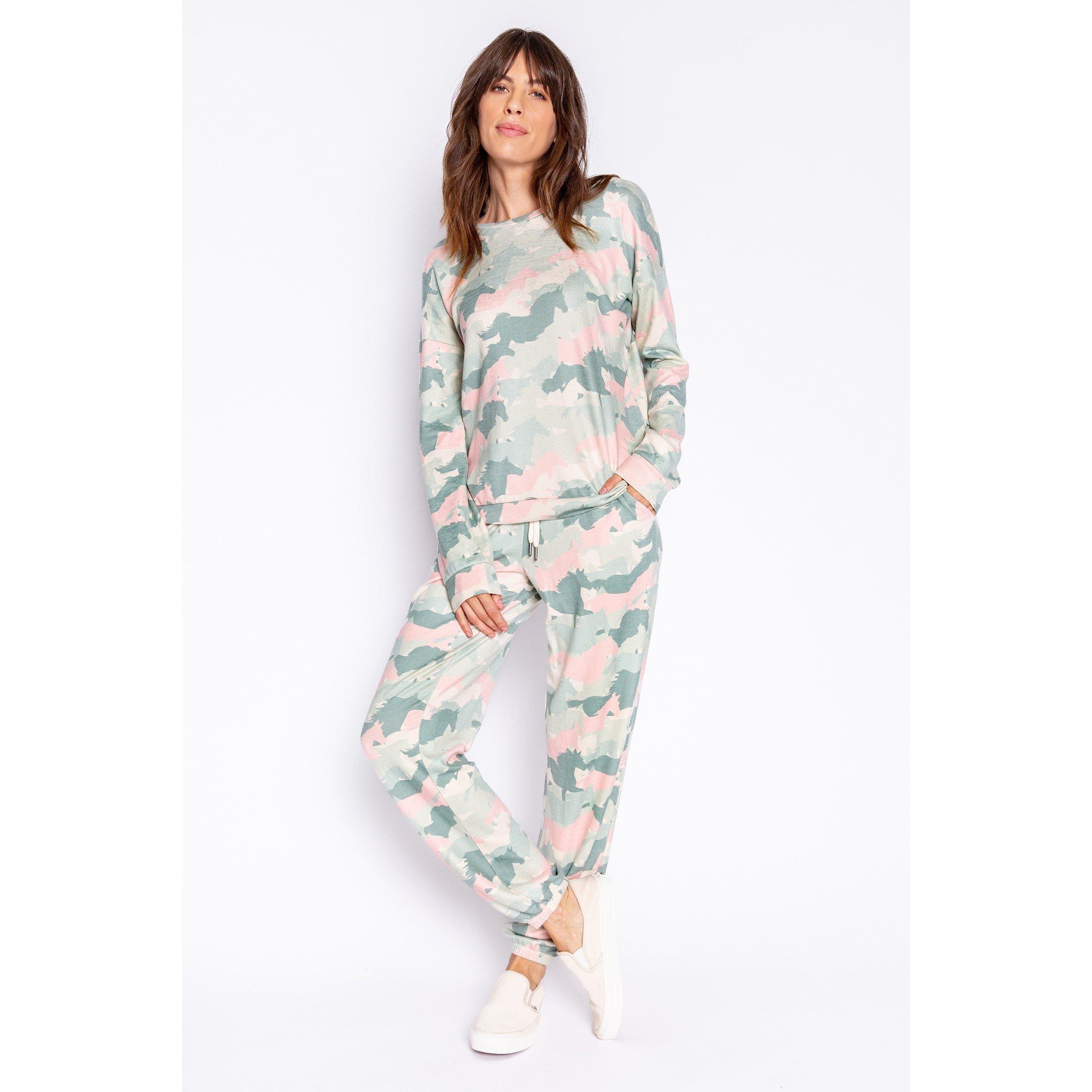 Khaki - PJ Salvage - Women's Pyjama Long Sleeve Top - 1