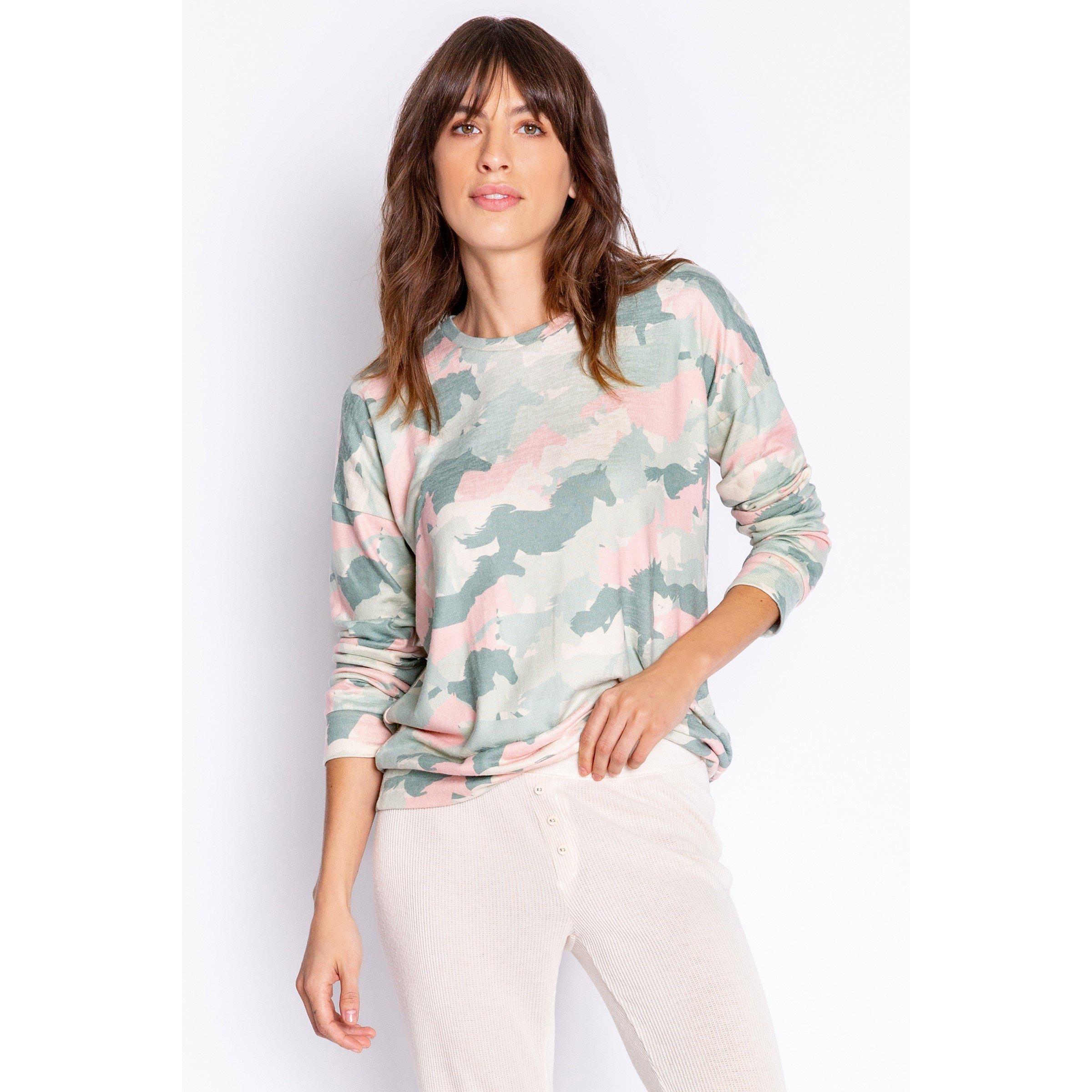 Khaki - PJ Salvage - Pyjama Long Sleeve Top - 2