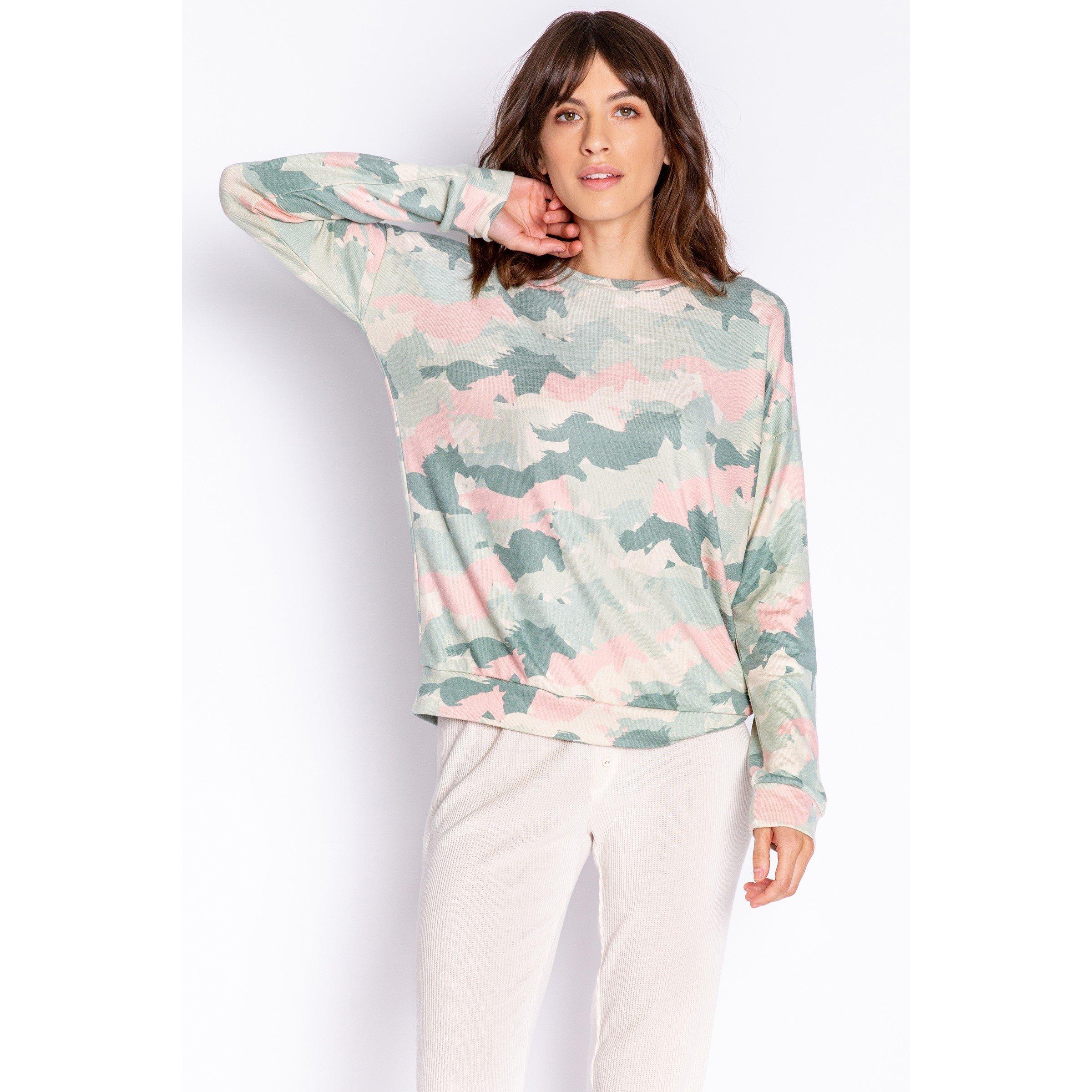 Khaki - PJ Salvage - Pyjama Long Sleeve Top - 3