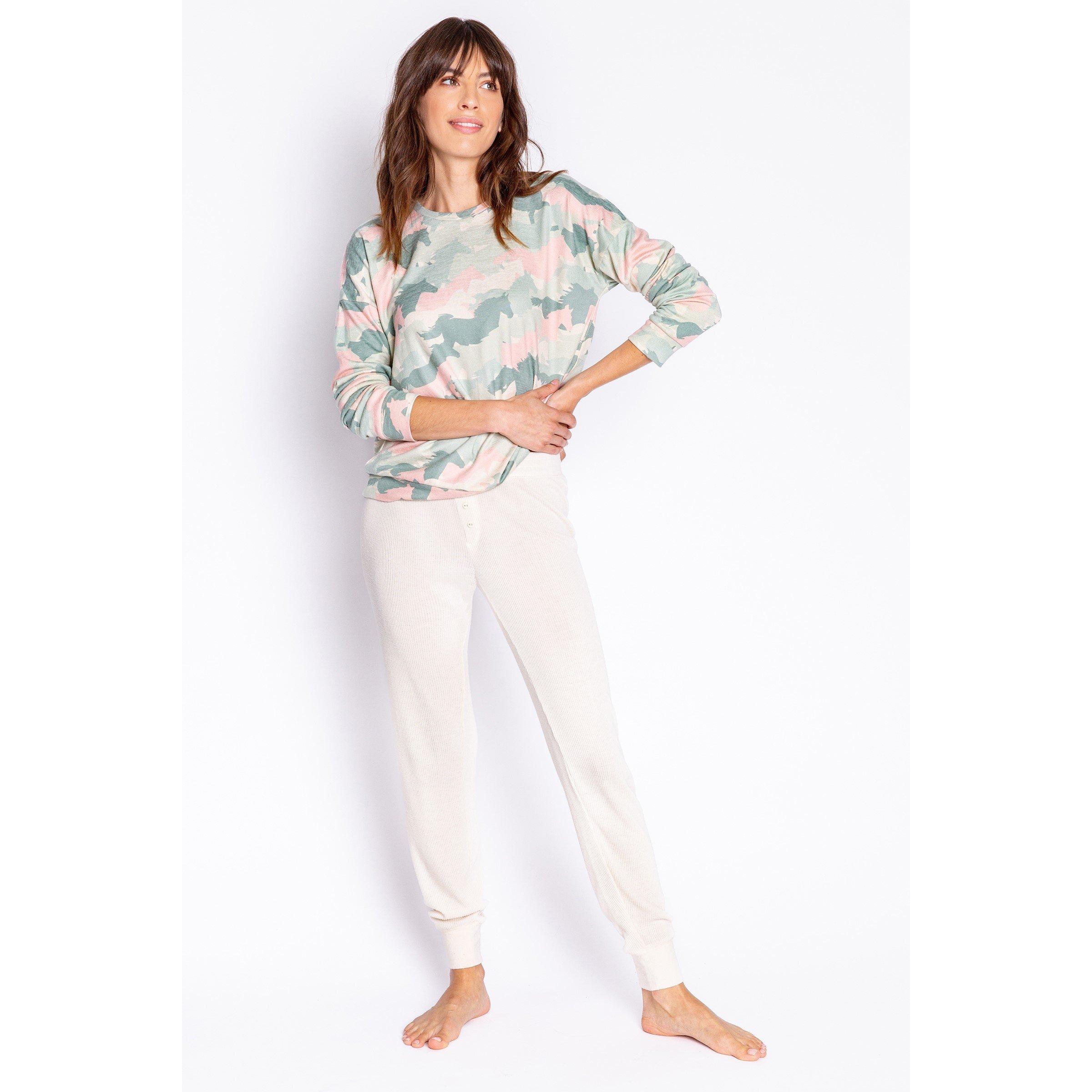 Khaki - PJ Salvage - Pyjama Long Sleeve Top - 4