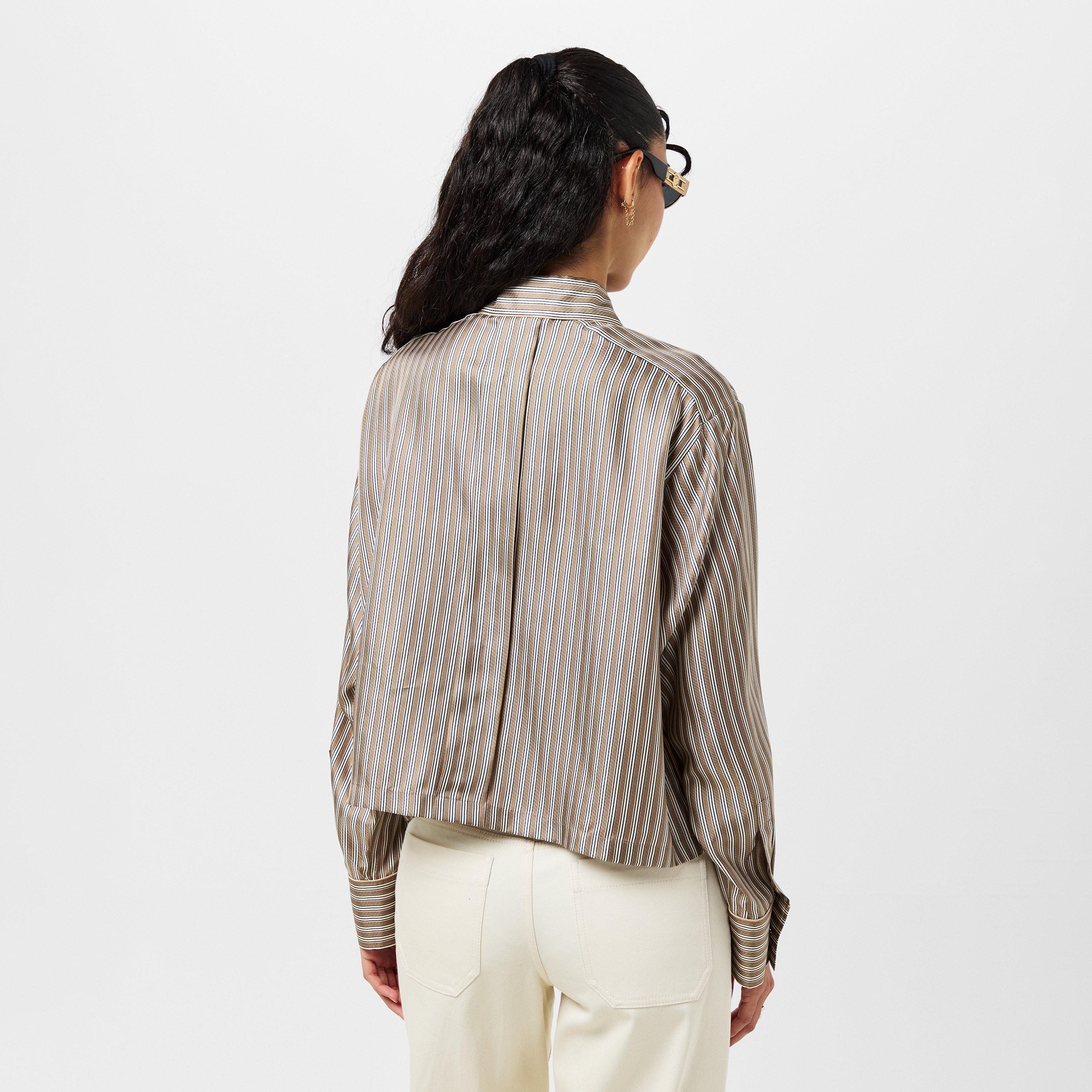 Hazelnut - Max Mara - Women's Patterned Long-Sleeve Shirt - 4