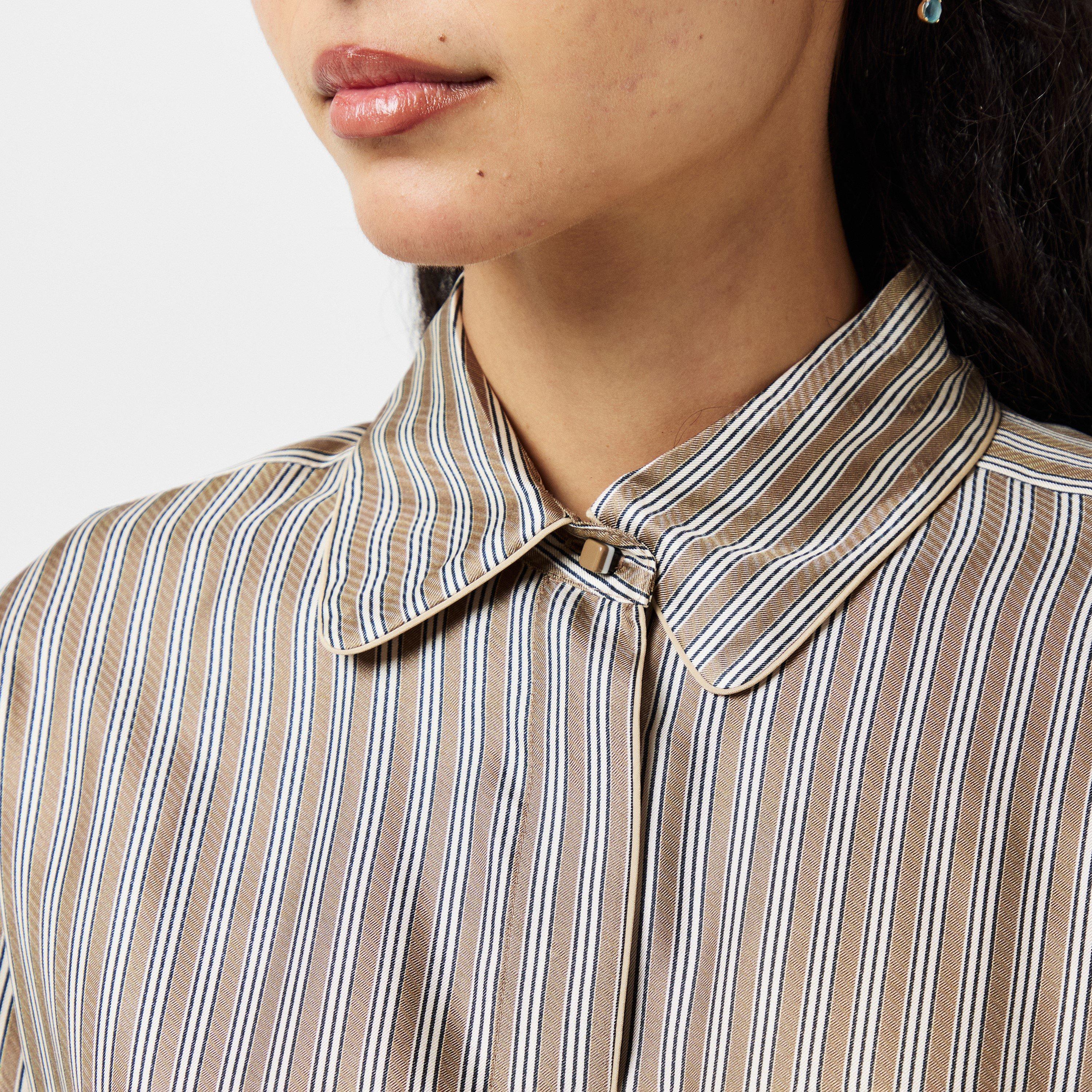 Hazelnut - Max Mara - Women's Patterned Long-Sleeve Shirt - 5