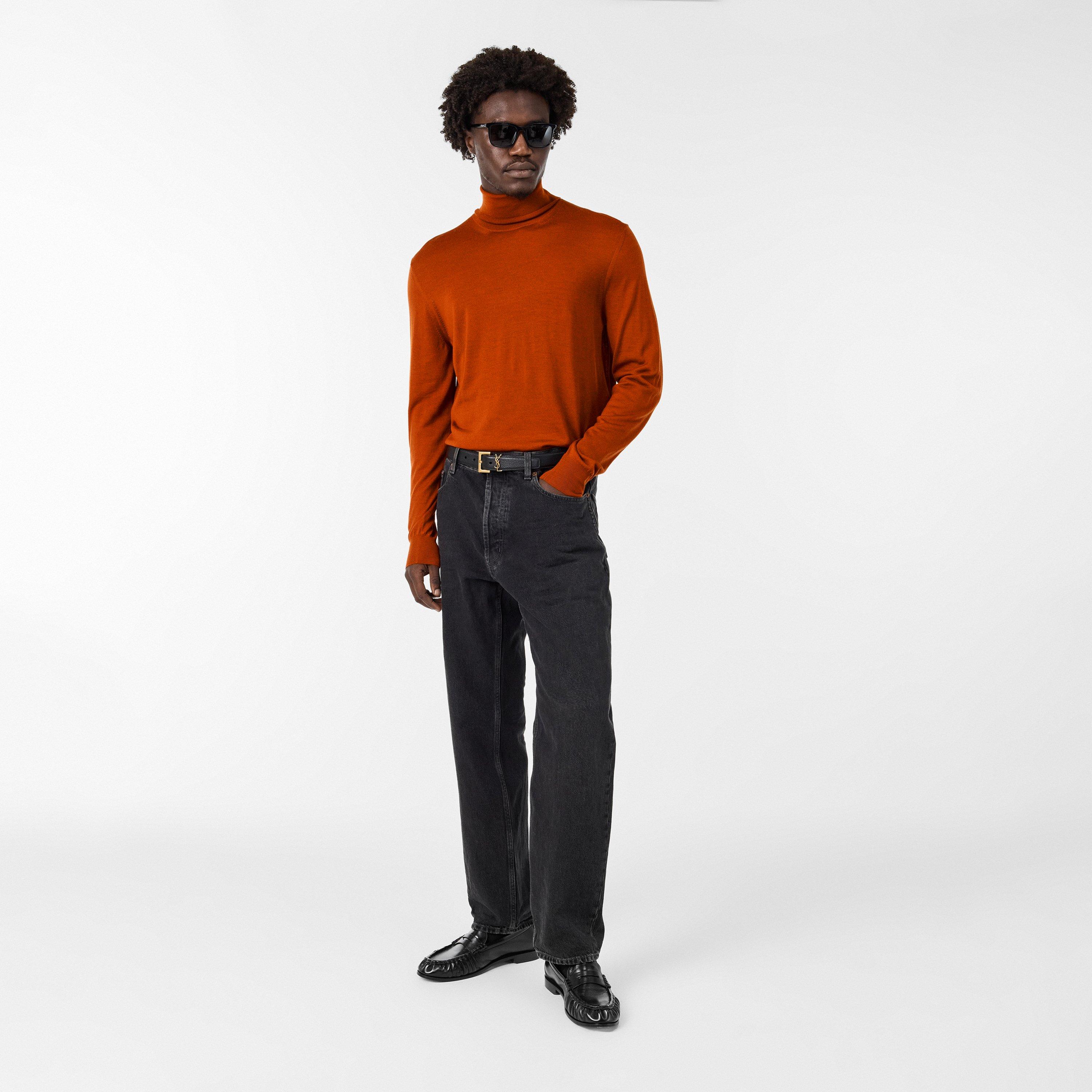 Red - Saint Laurent - Men's Crew Neck Jumper - 6