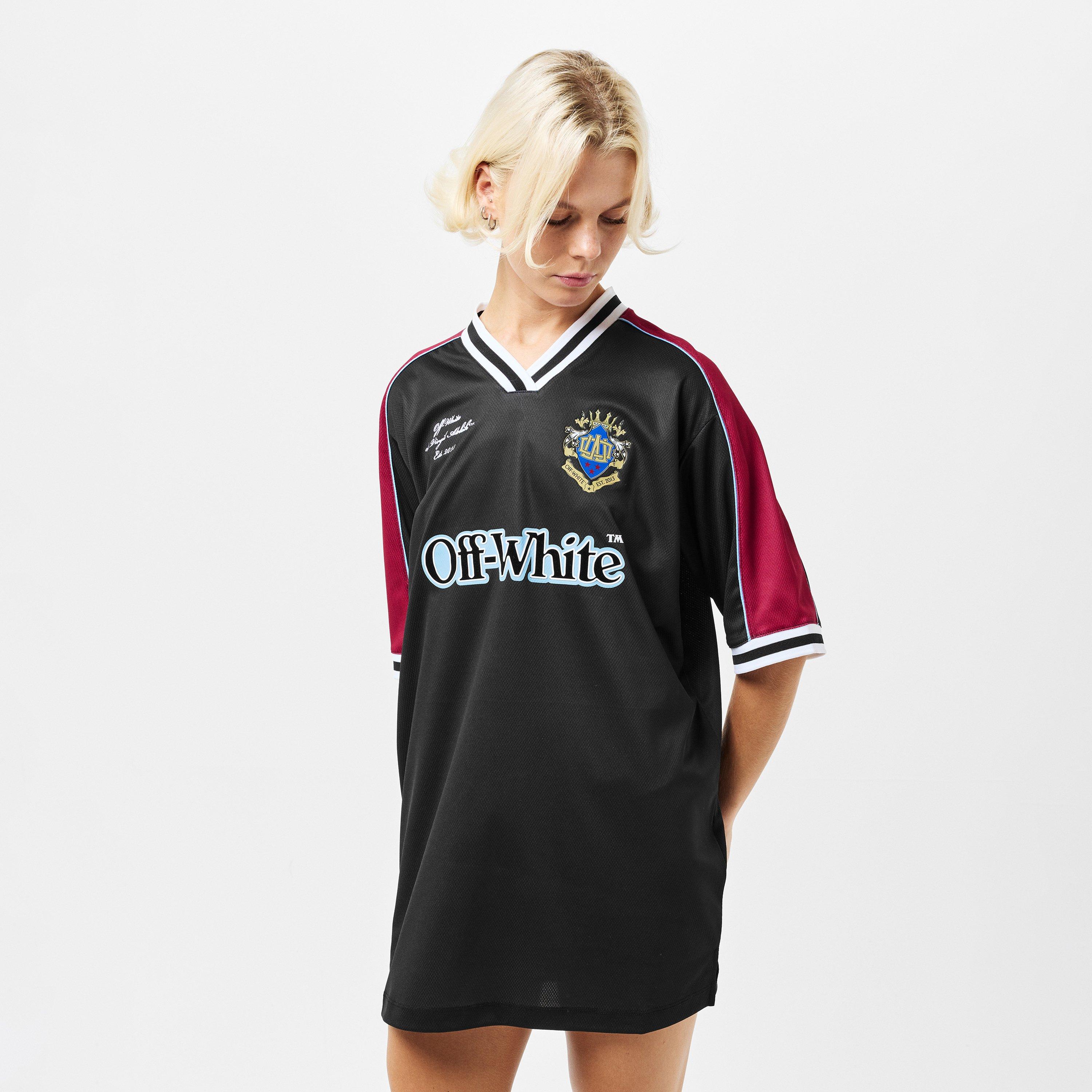 Black - Off White - Women's Soccer Mini Dress - 3
