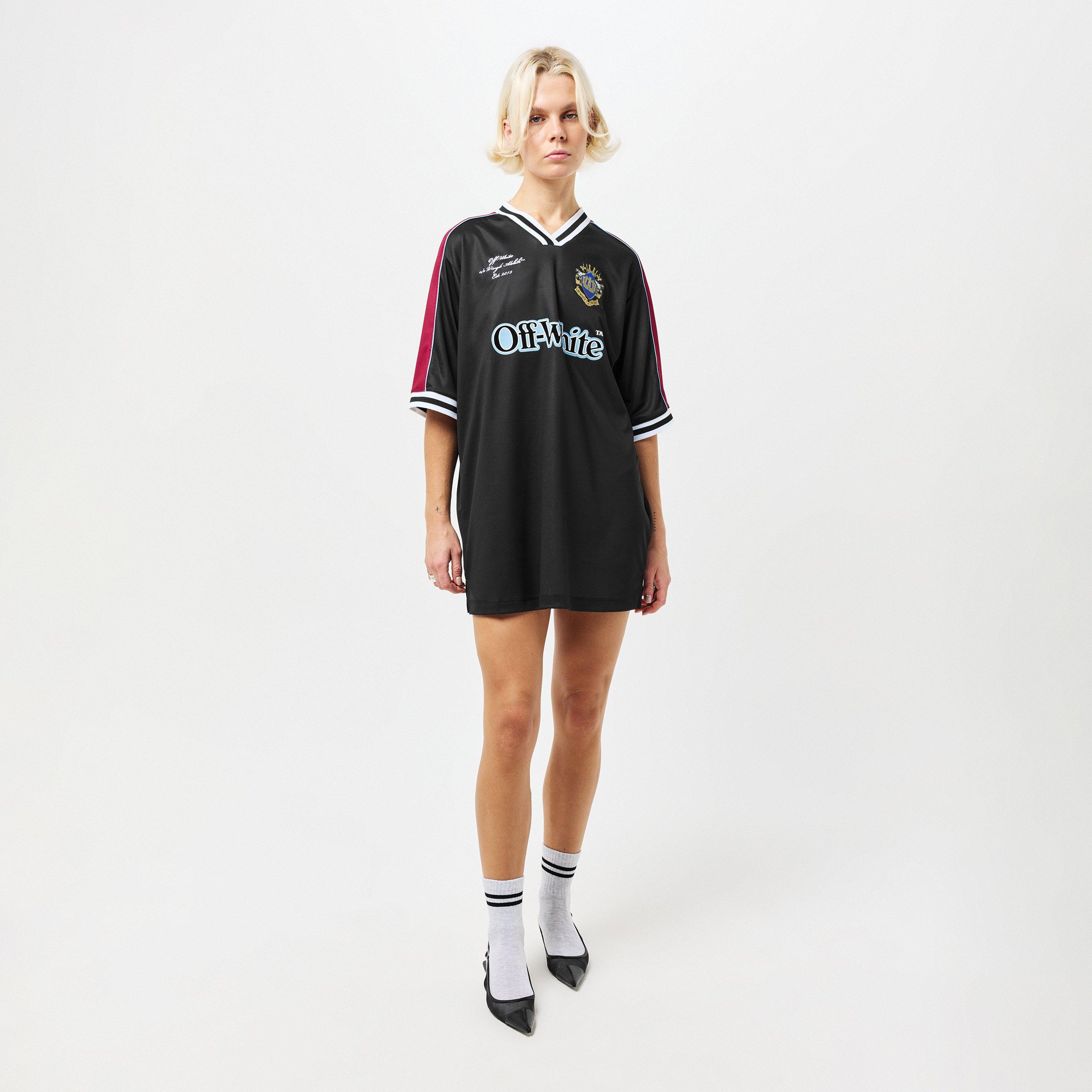 Black - Off White - Women's Soccer Mini Dress - 6