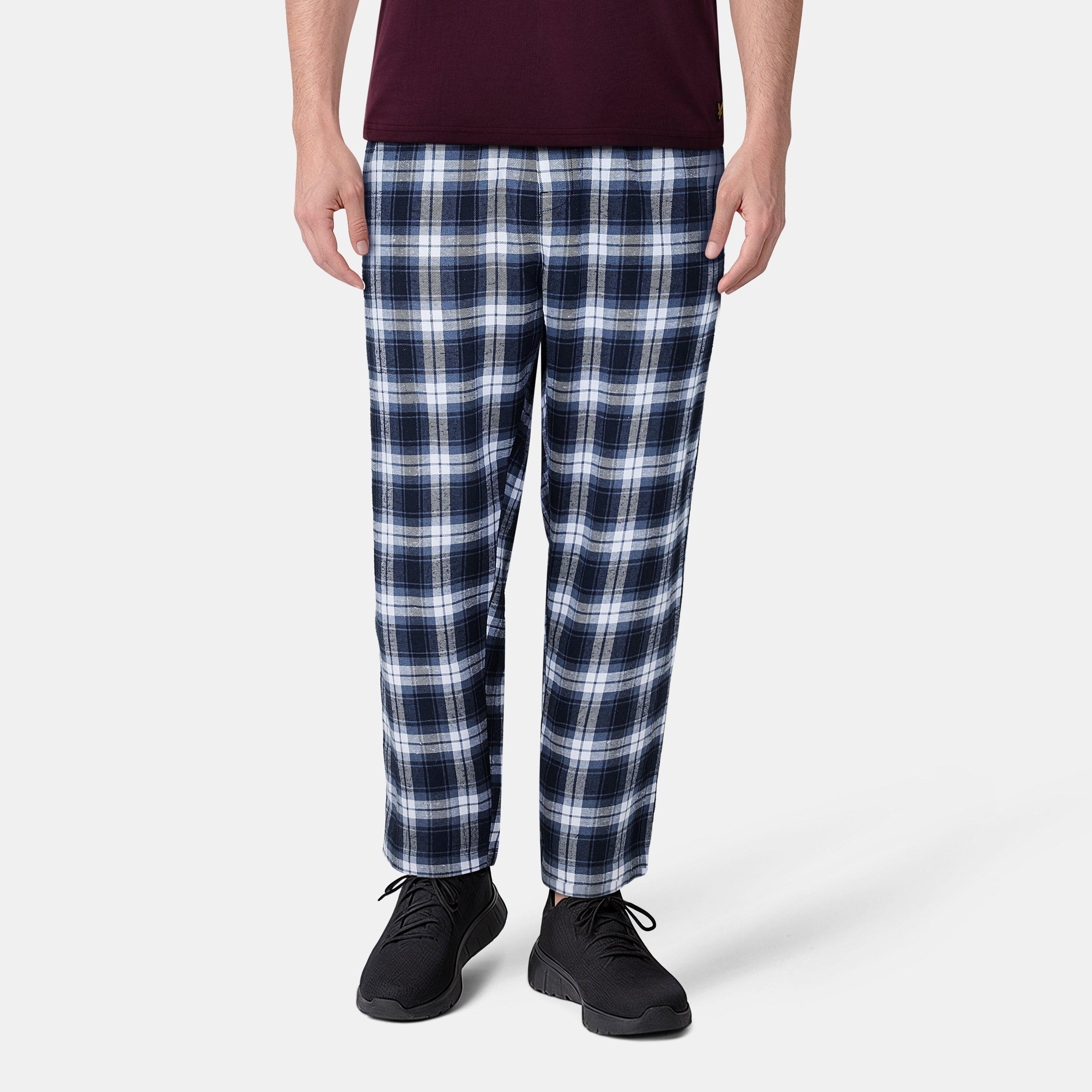 Bijela/Provjera - Lyle and Scott - Woven Pyjama Long Sleeve Top - 4